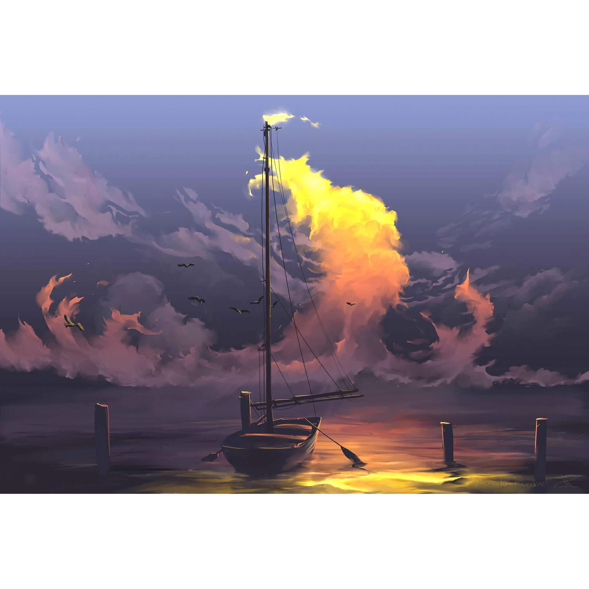 Fotobehang Sailboat