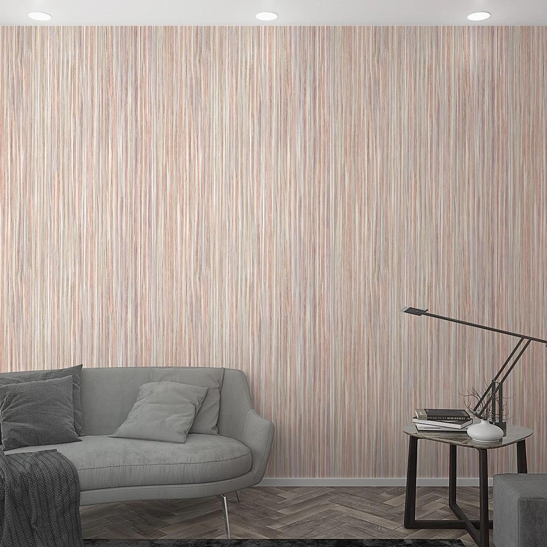 Strepen behang Fotobehang, beige strepen 3.40 x 1.06 m