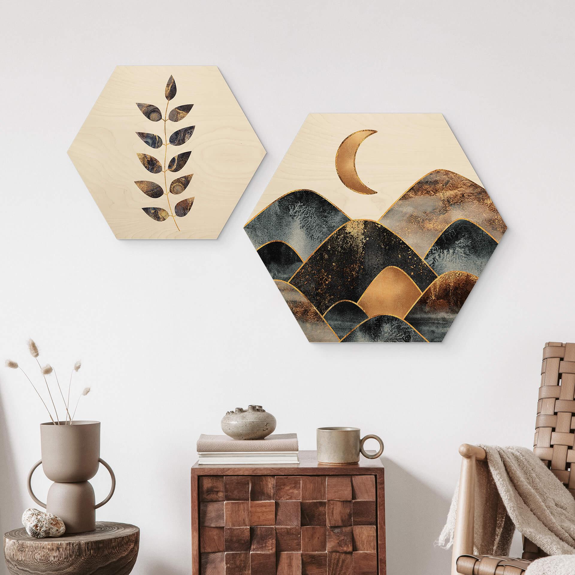 Hexagon Hout Fredriksson - Moonlit Mountains