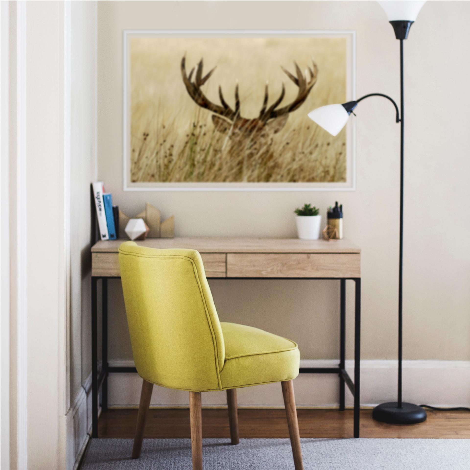 Muurprints Waakzaam Hert