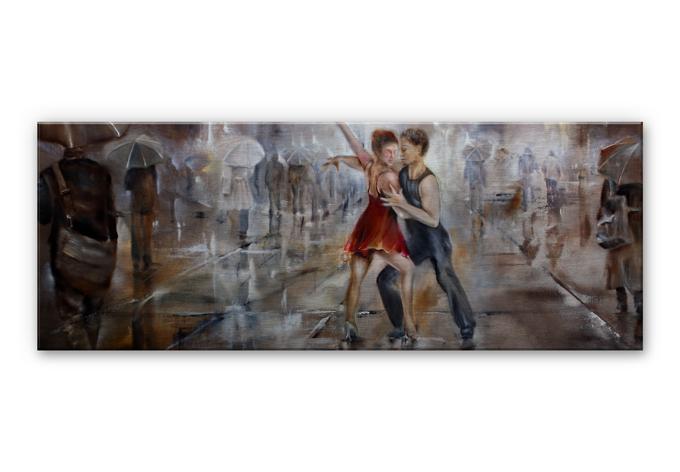 Alu-Dibond Bild Schmucker - It's raining again - Panorama – print på aluminium (Alu-Dibond)