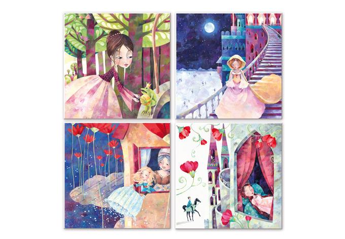 Wandbild Blanz - Märchen-Set (4-tlg.)