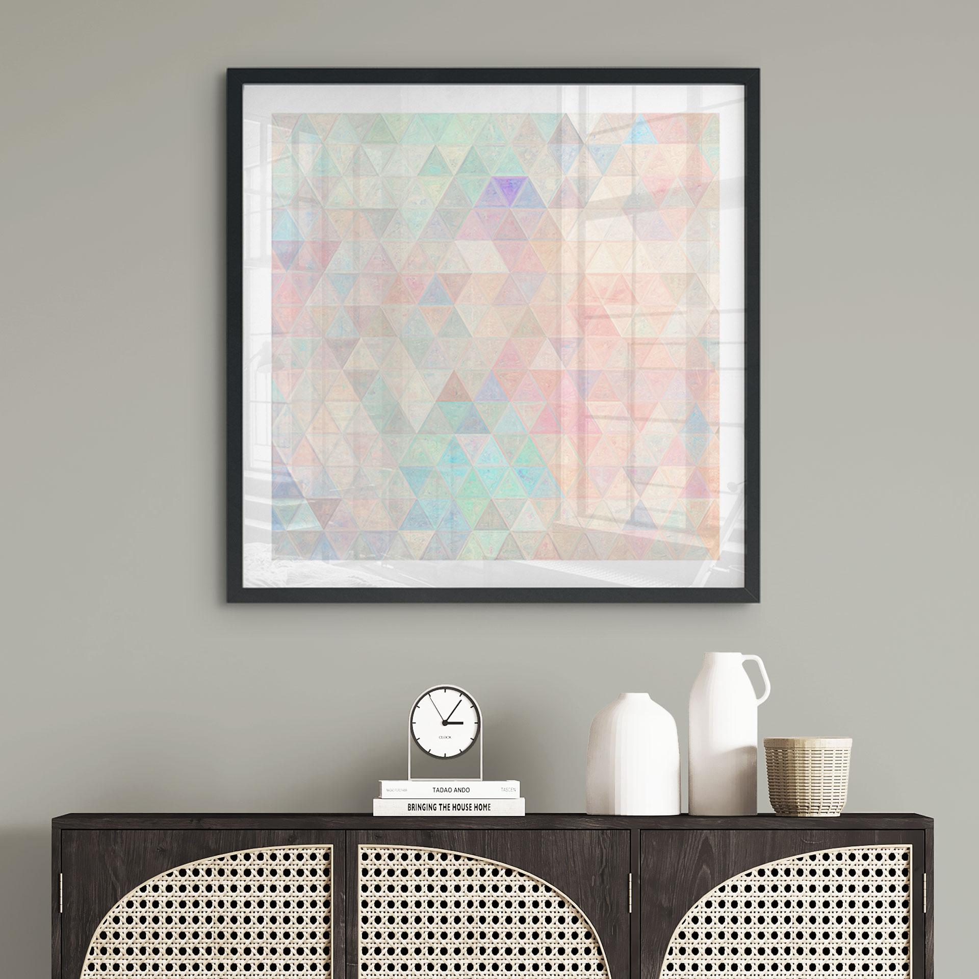 Plakat Farverige mosaik-trekanter - Jaszke