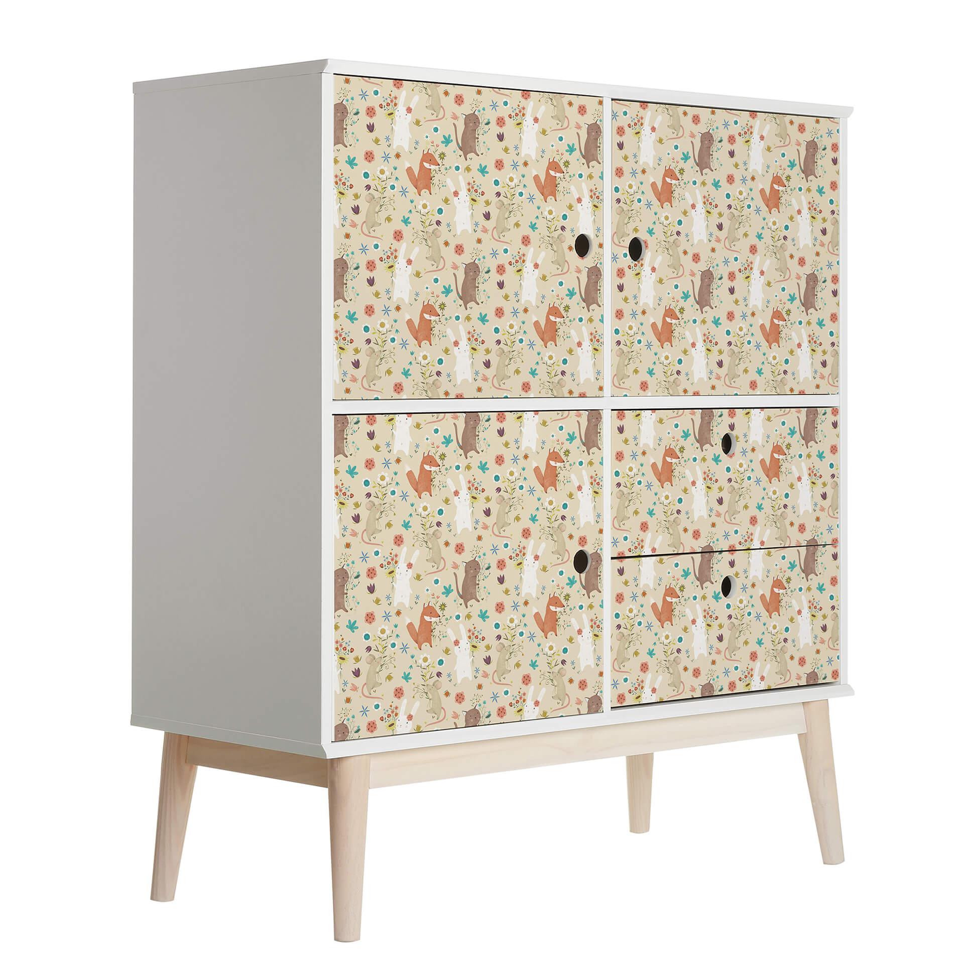 Vinilo adhesivo muebles - Recogiendo flores