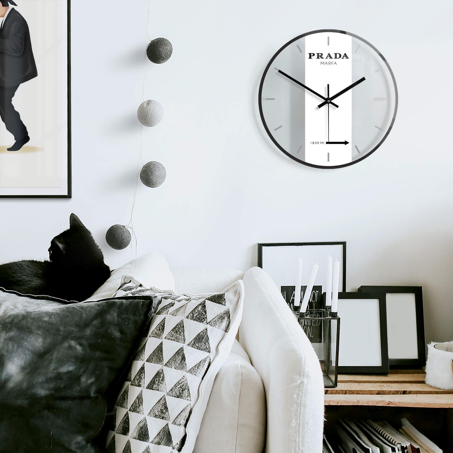 Orologio in vetro - Prada Marfa Ø30 cm
