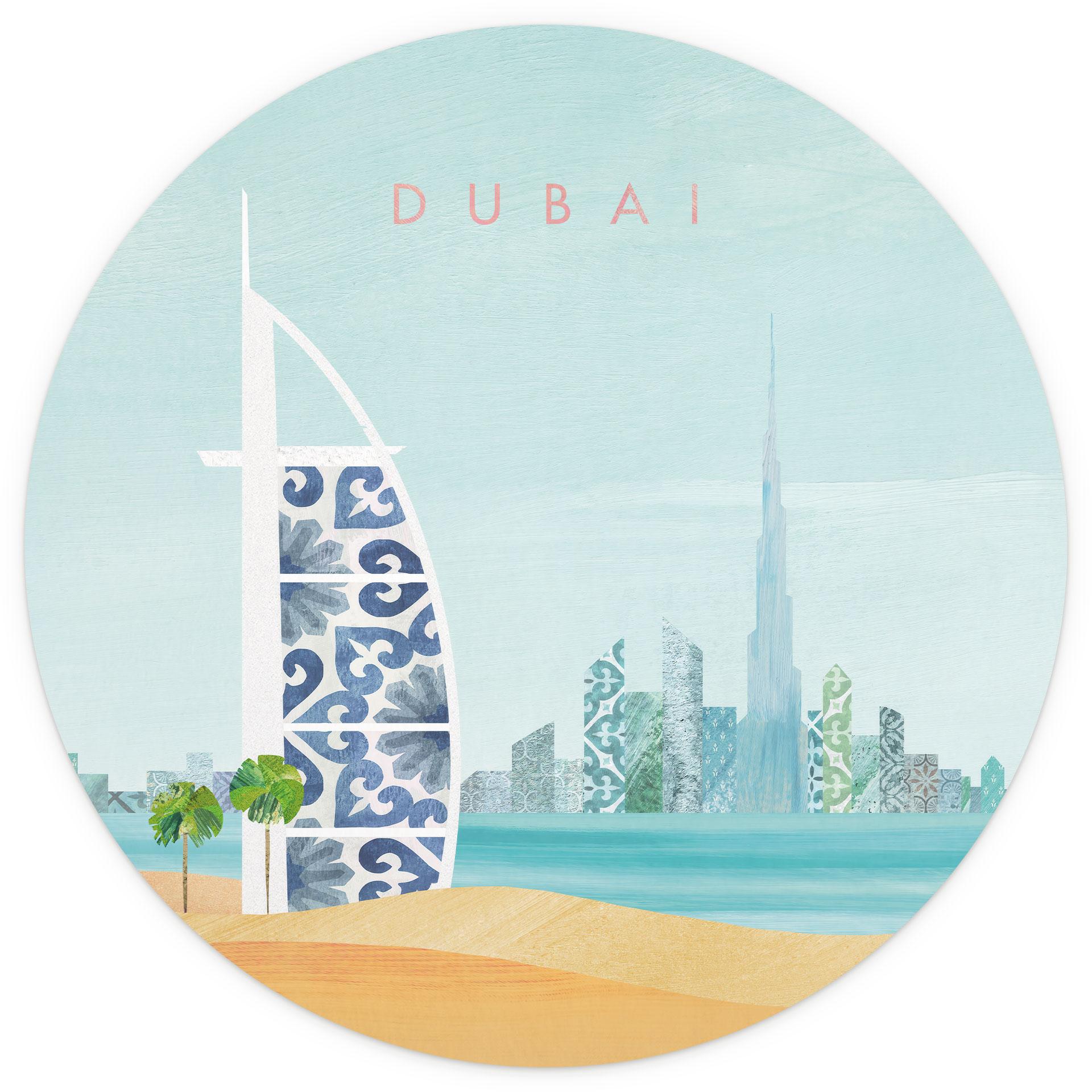 Fotobehang Dubai Strand - Burj Al Arab - Rivers - Rond - vliesbehang/zelfklevend vliesbehang