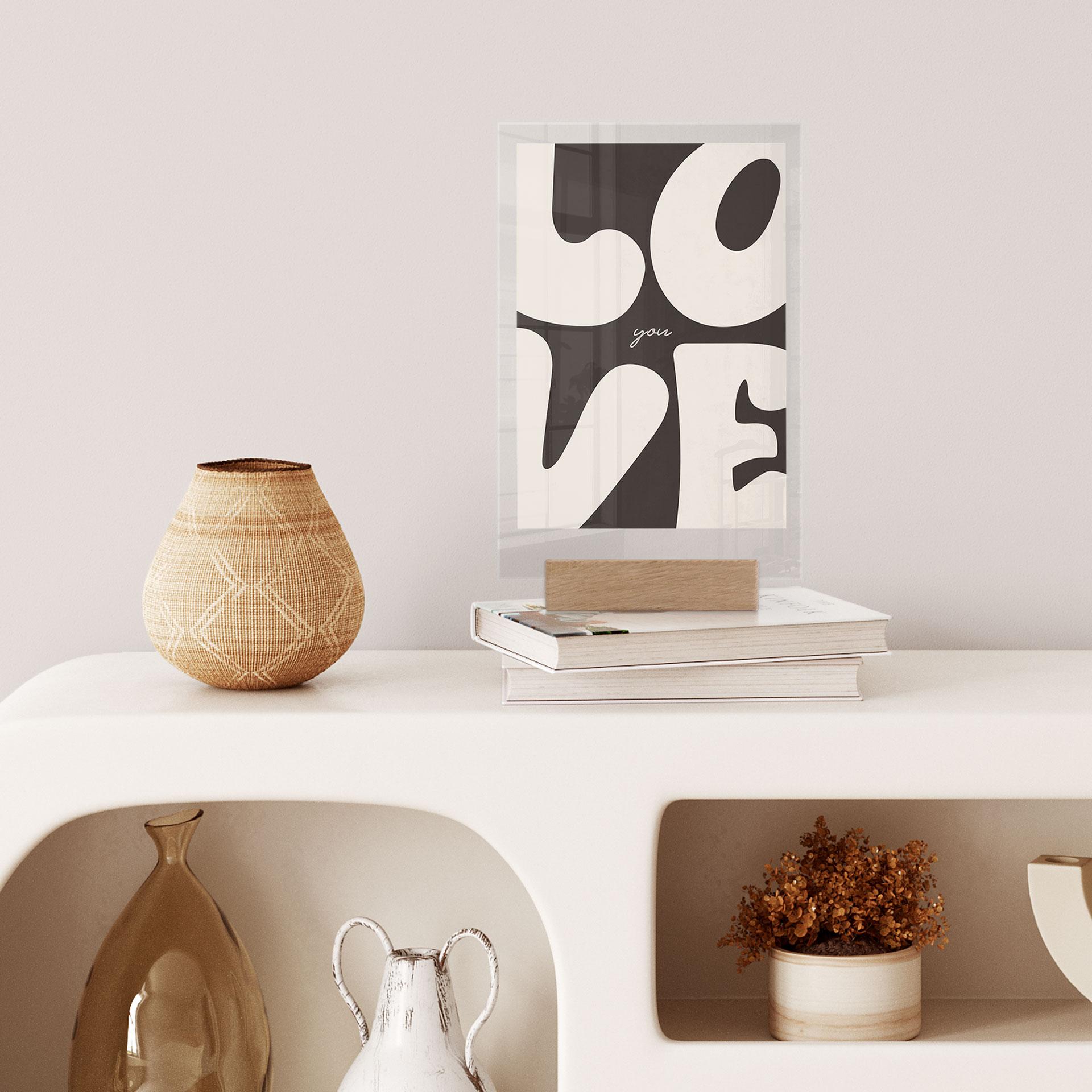 Love you Retro Letters tafelstandaard