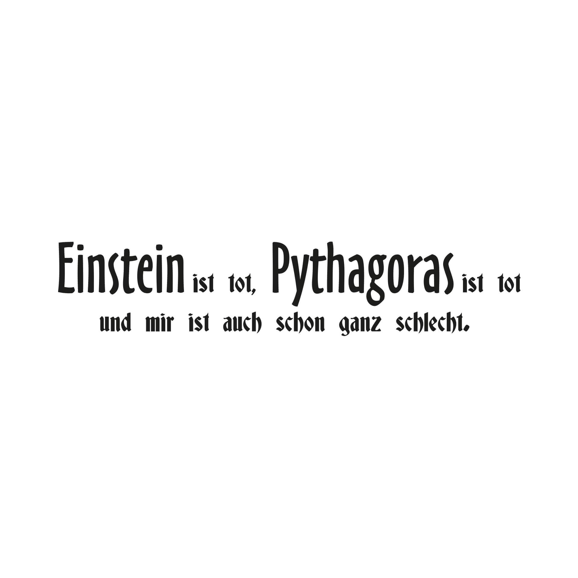 Wandtattoo Einstein Pythagoras