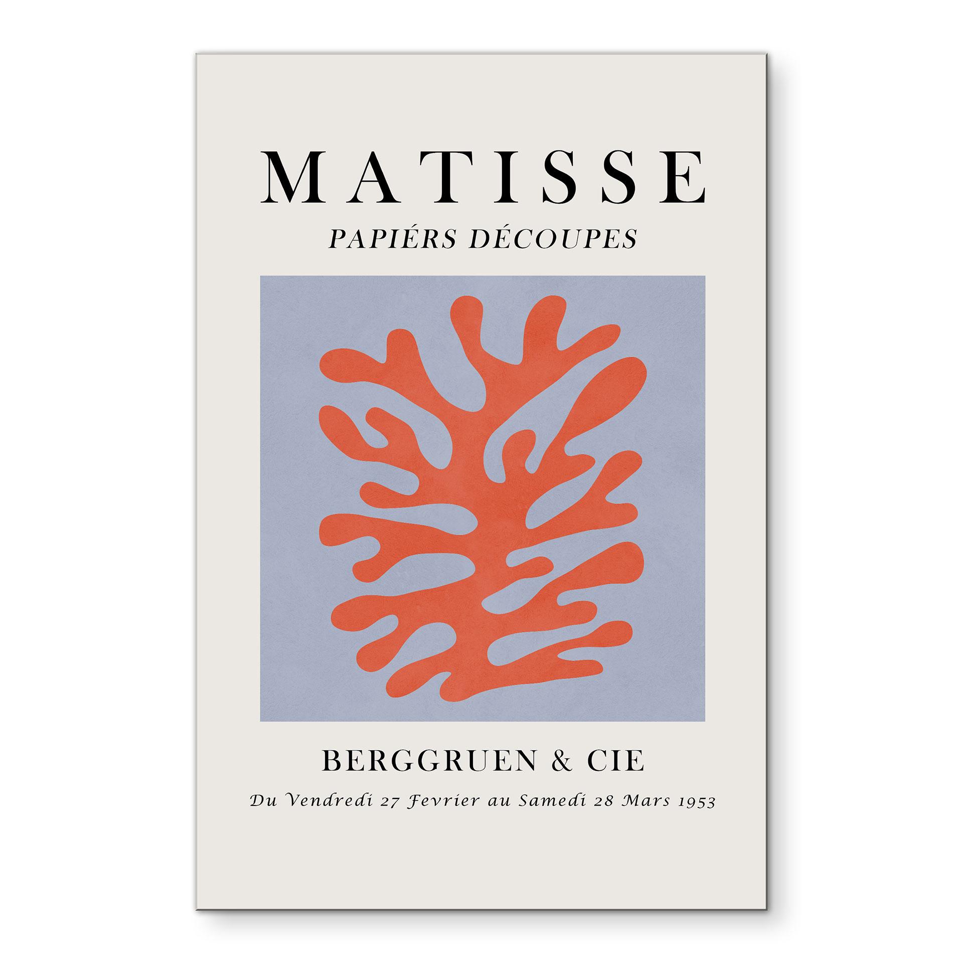 Wanddecoratie Abstract koraal in Matisse-stijl - Costa - Alu-Dibond