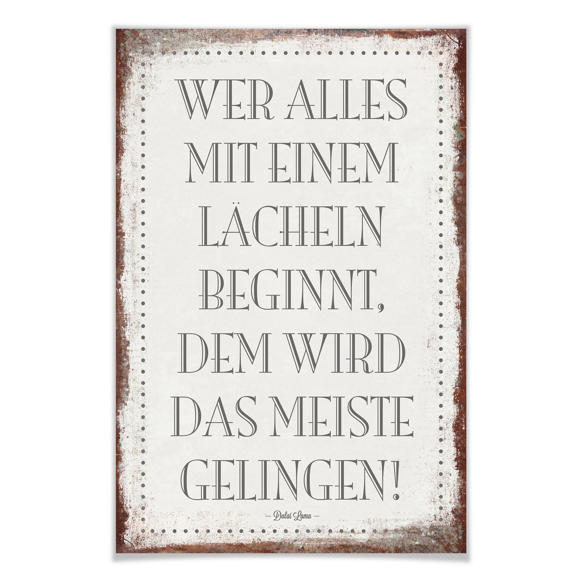 Poster Wer alles mit einem Lächeln beginnt, …