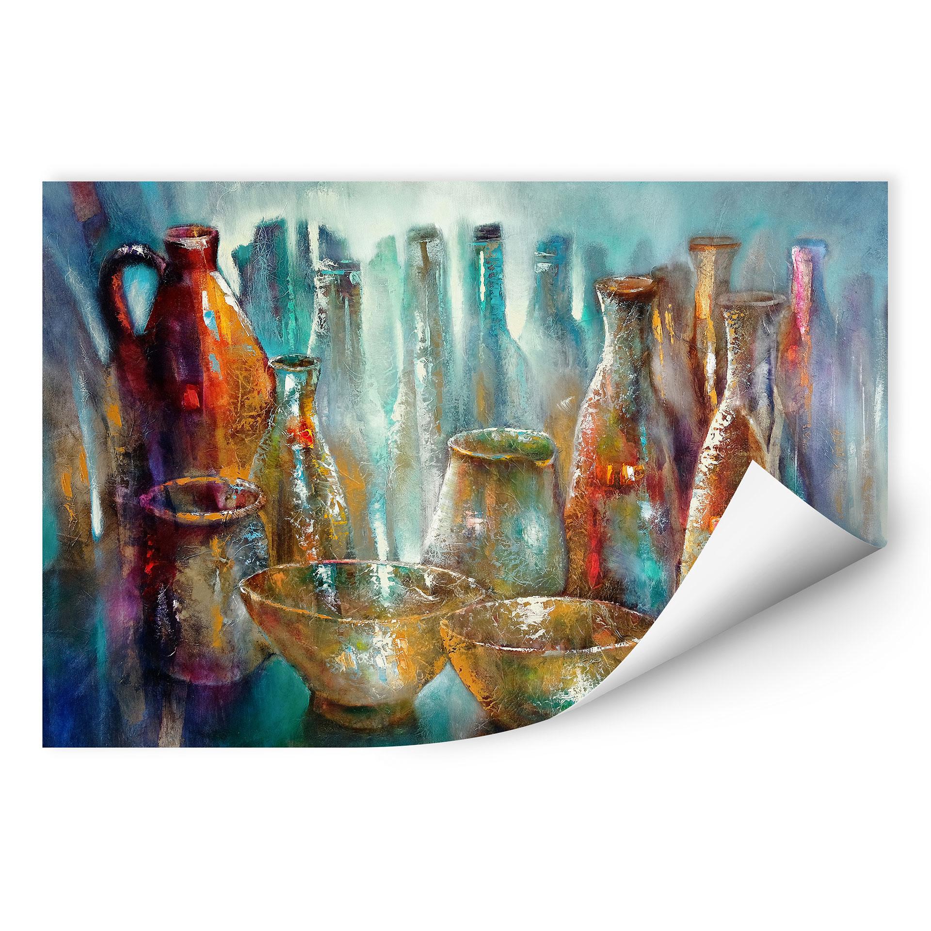 Muurprint Schmucker - Twee Gouden schalen