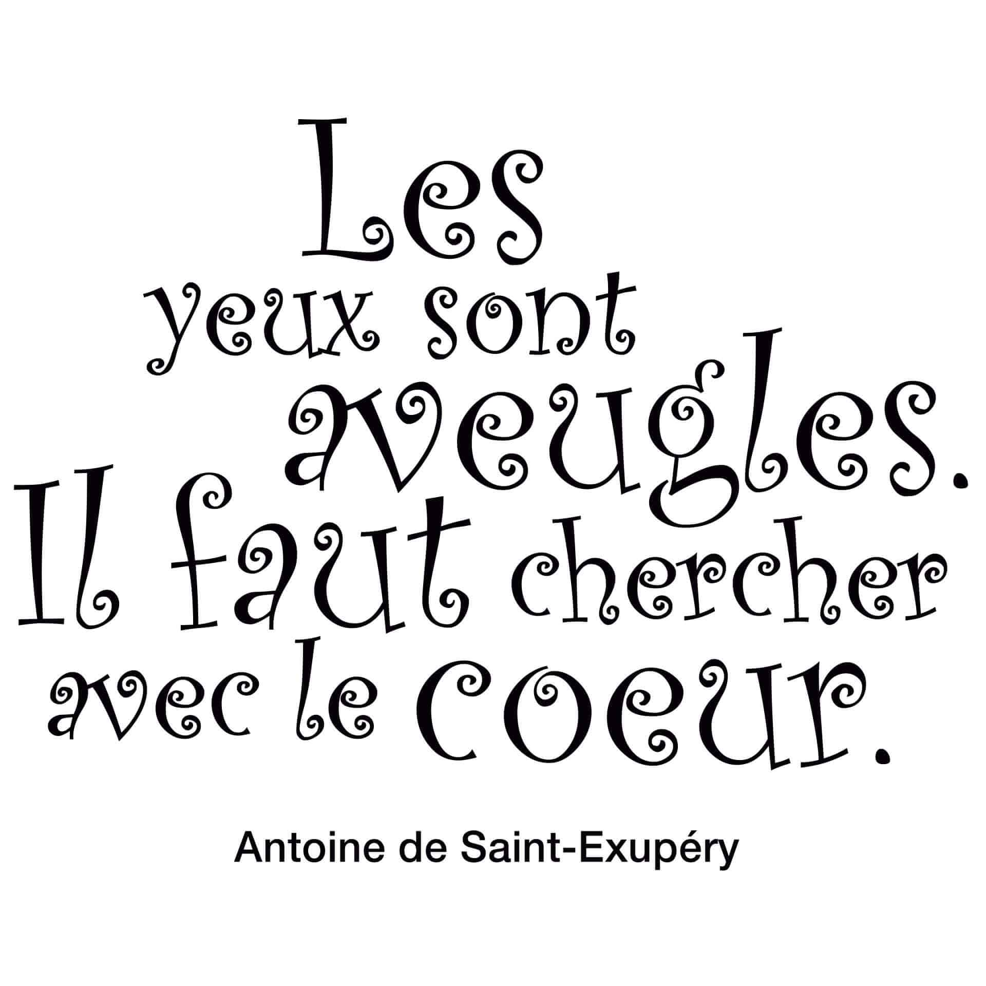 Adesivo murale - Les yeux sont aveugles...