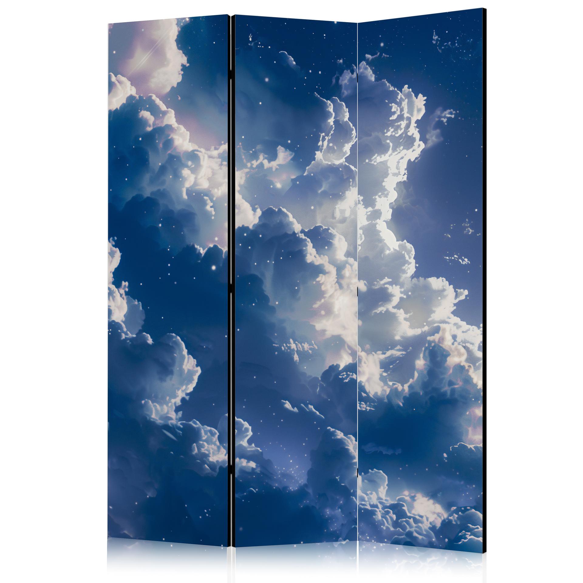 Paravent, Raumteiler freistehend, Trennwand - Starry Clouds and Gentle Light Over a Corner of the Sk