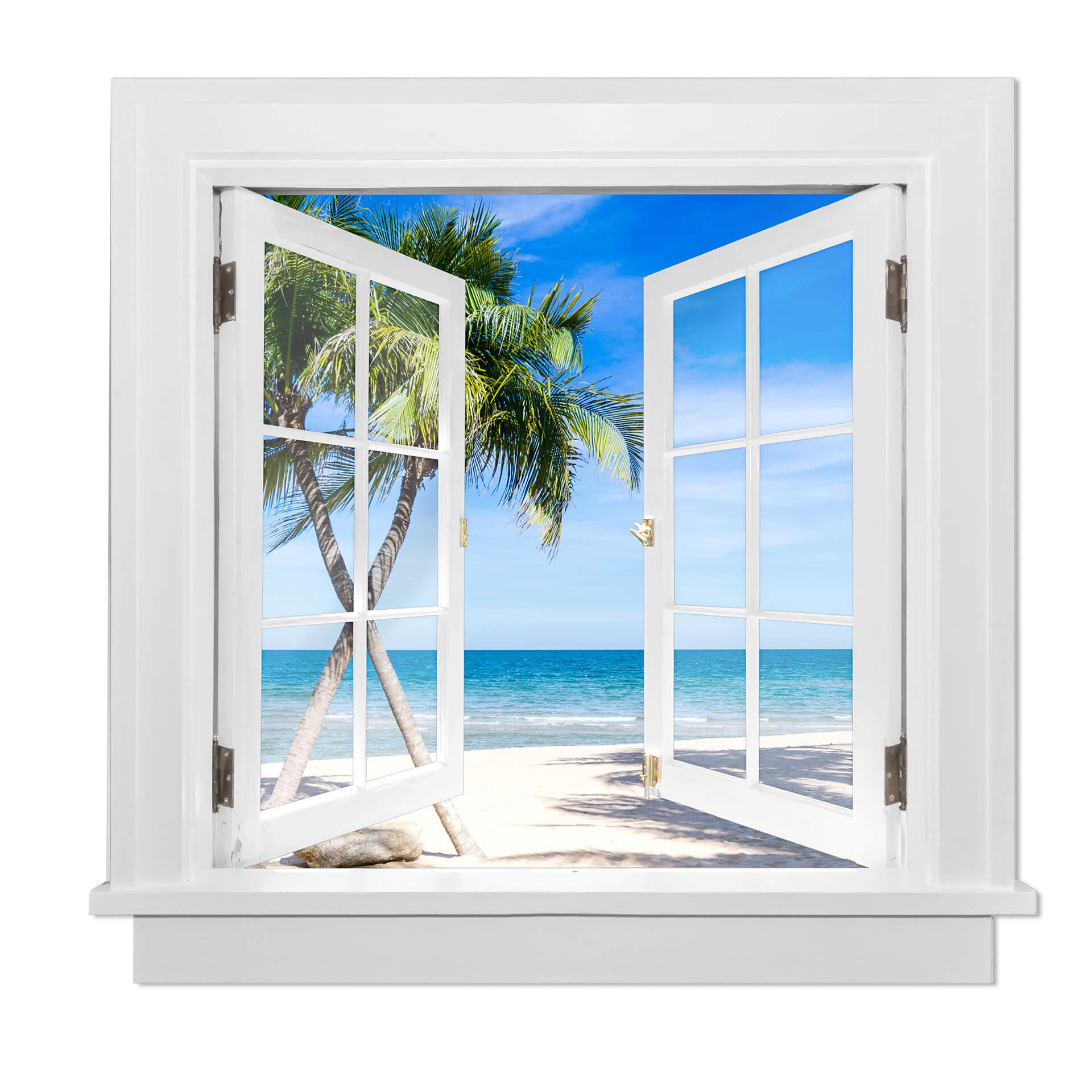 Trompe L'oeil Muursticker - Atlantische Oceaan