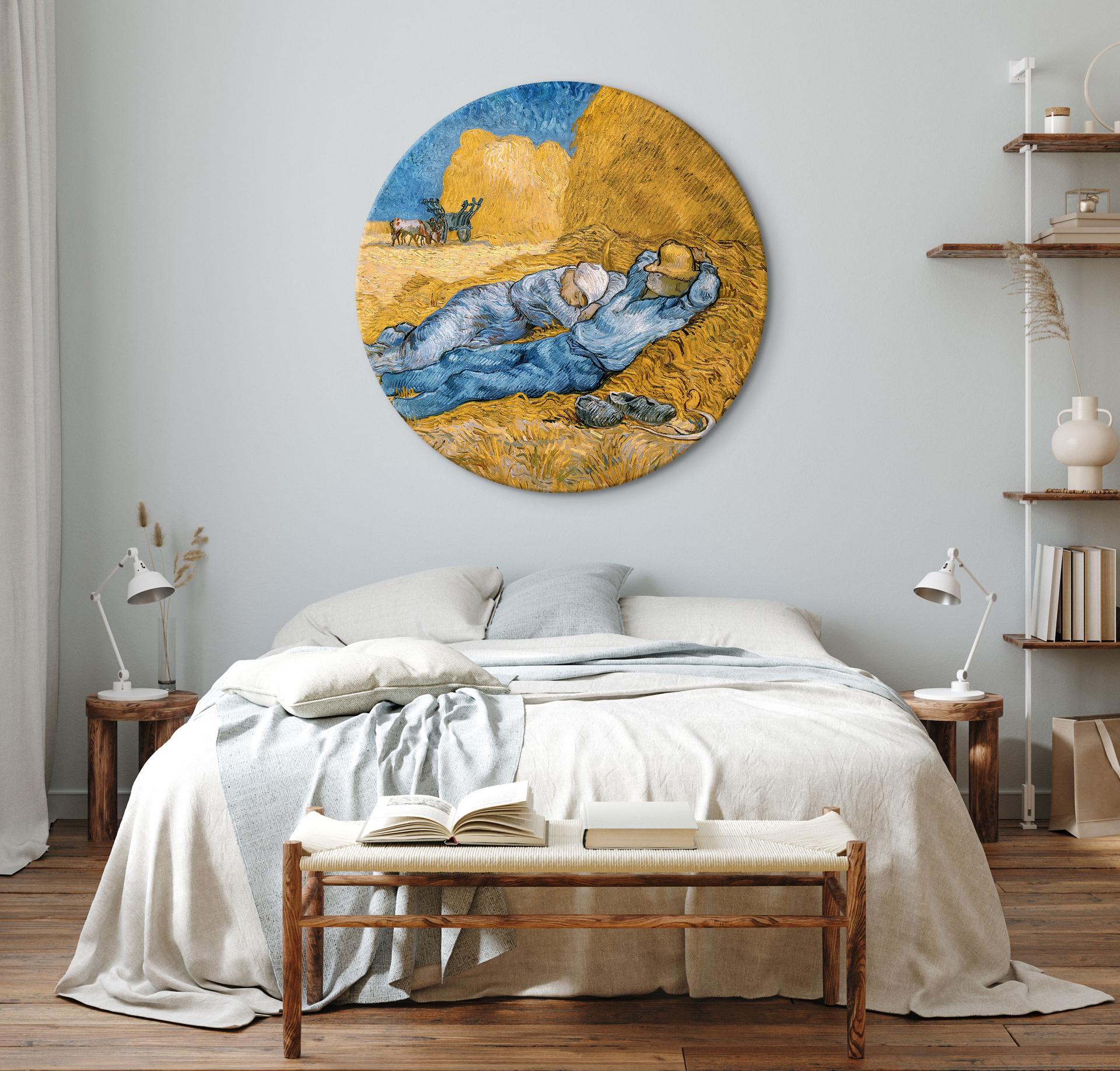 Rundes Leinwandbild van Gogh - Mittagsrast