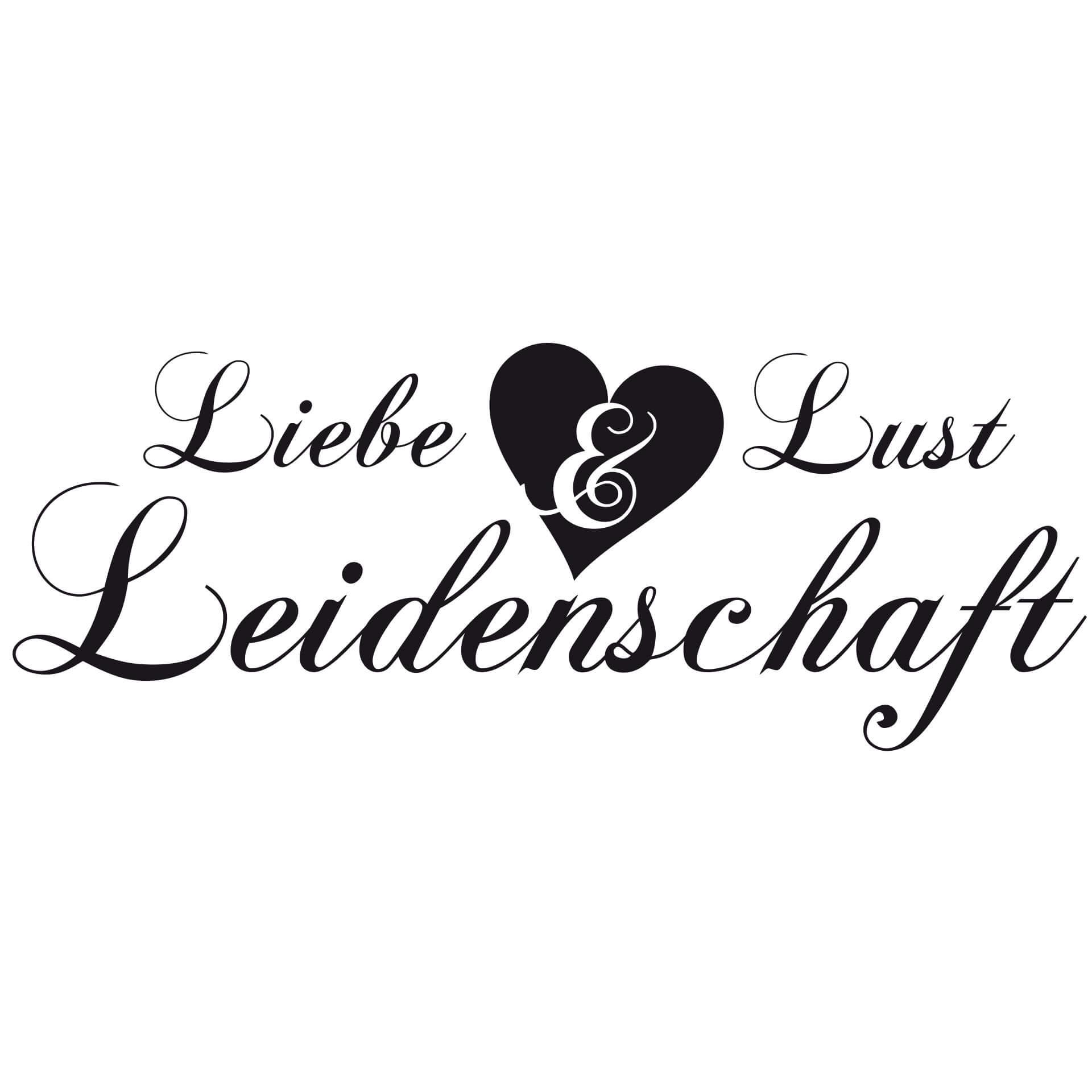 Wandtattoo Liebe, Lust und Leidenschaft