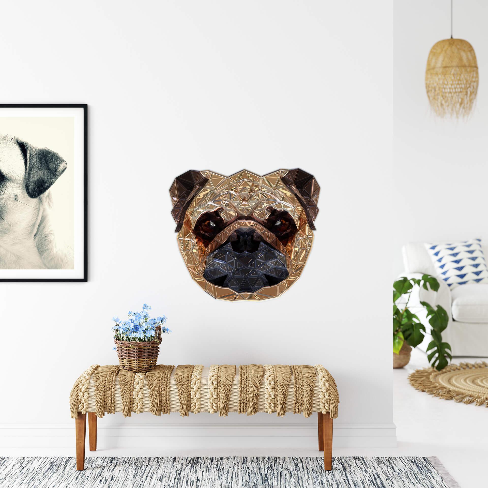 Muursticker Metallic Mops