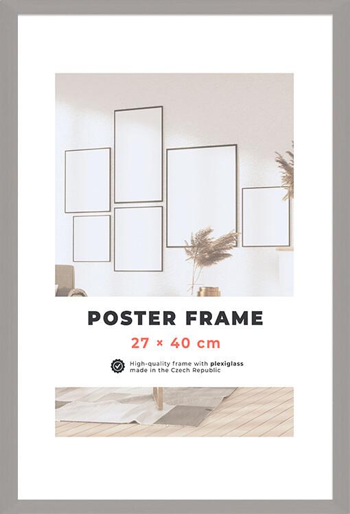 Plakatramme til plakater 27×40 cm - Træ - Sølv