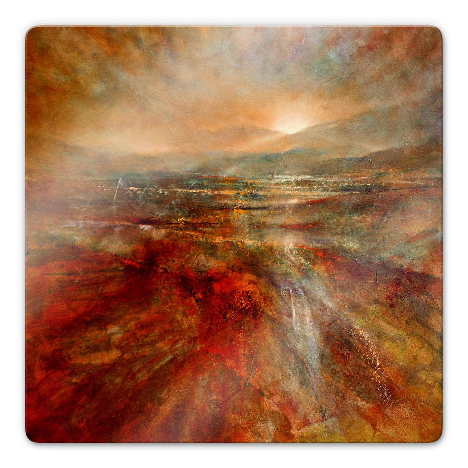 Tableau de verre Schmucker - Coucher de soleil