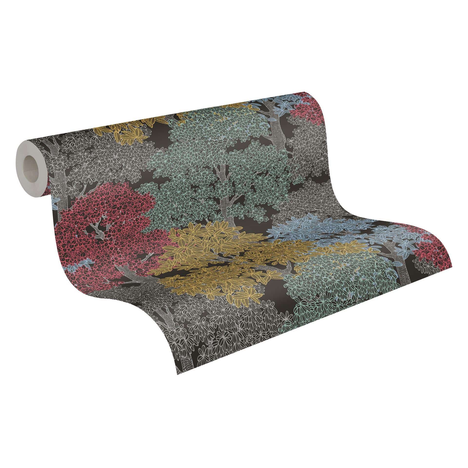 Architects Paper Floral Impression - Papier peint intissé de forêt, brun