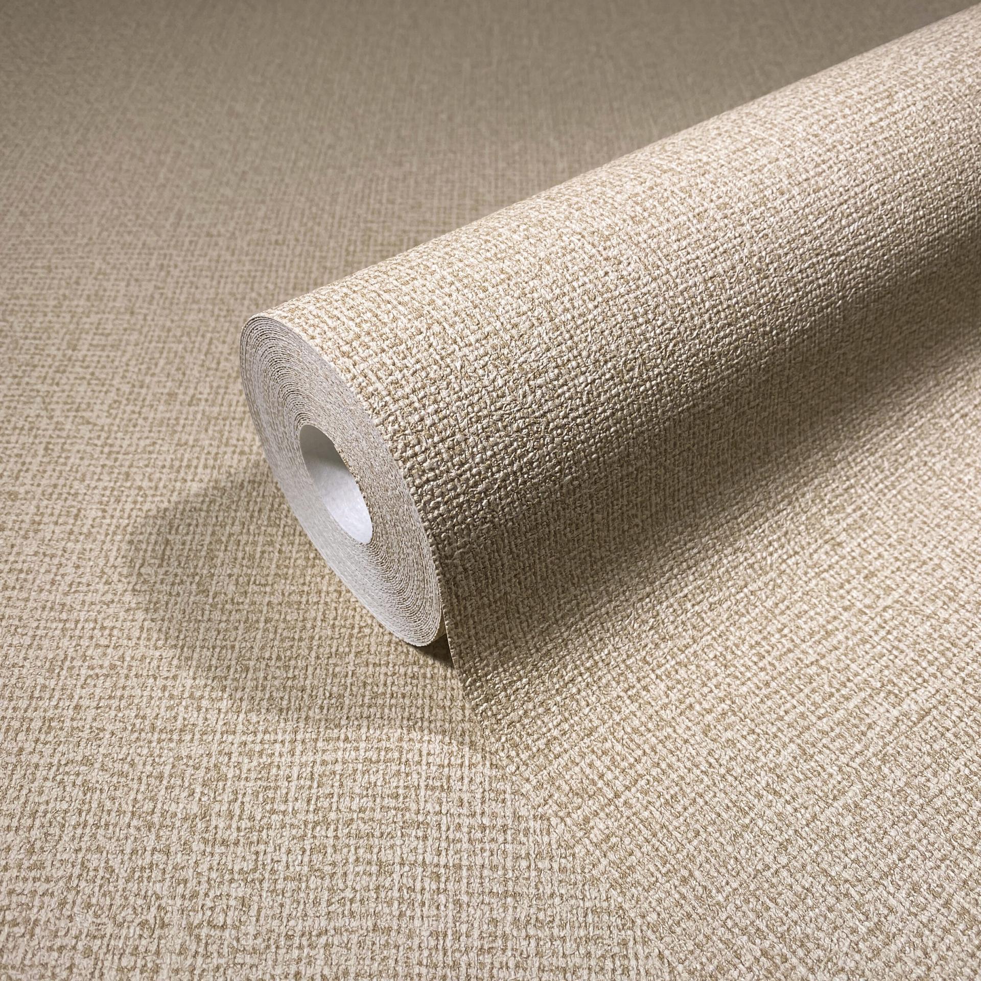Non-woven Tekstil Tapet ensfarvet beige Tekstur
