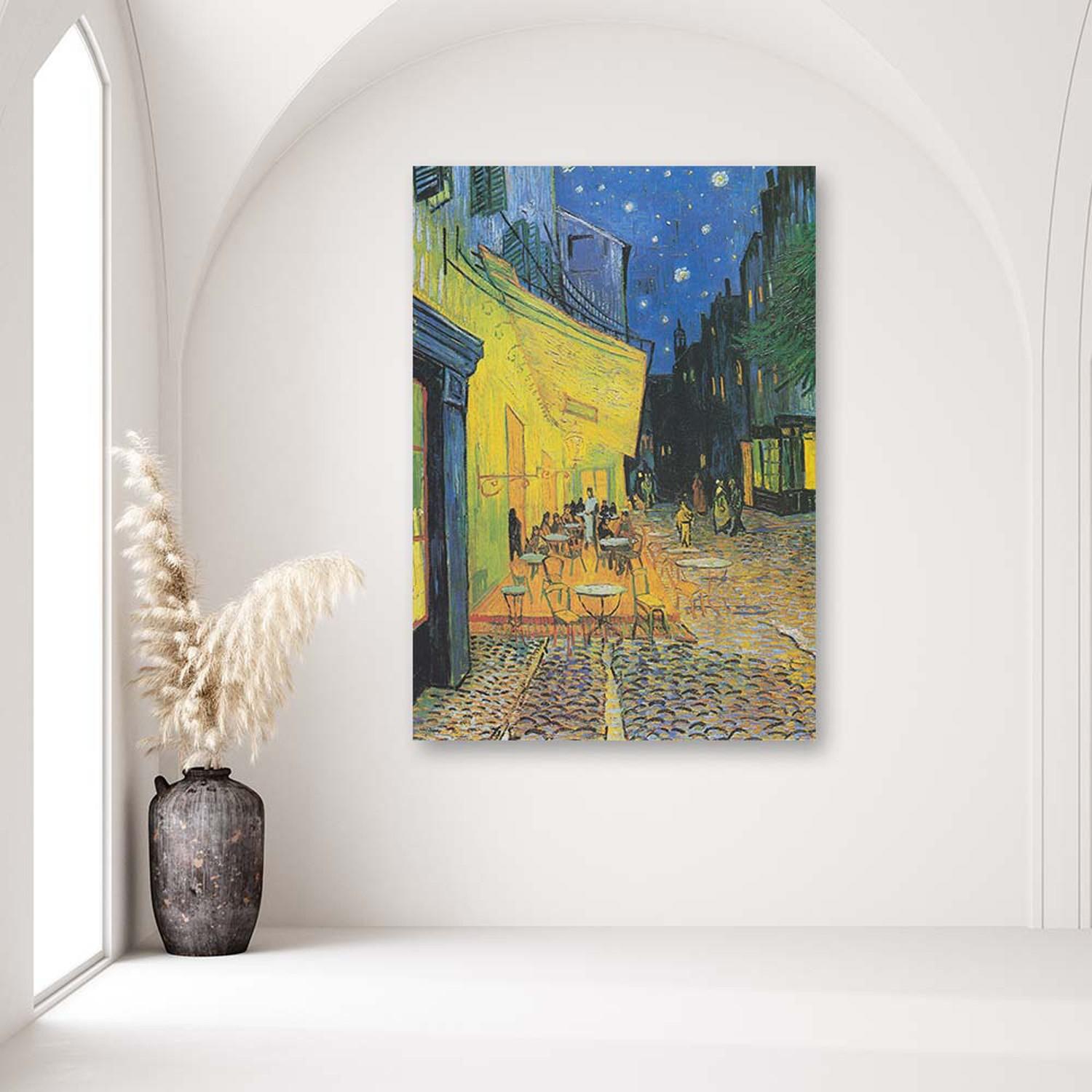Canvasbillede, Terrasse på en café om natten - Vincent van Gogh