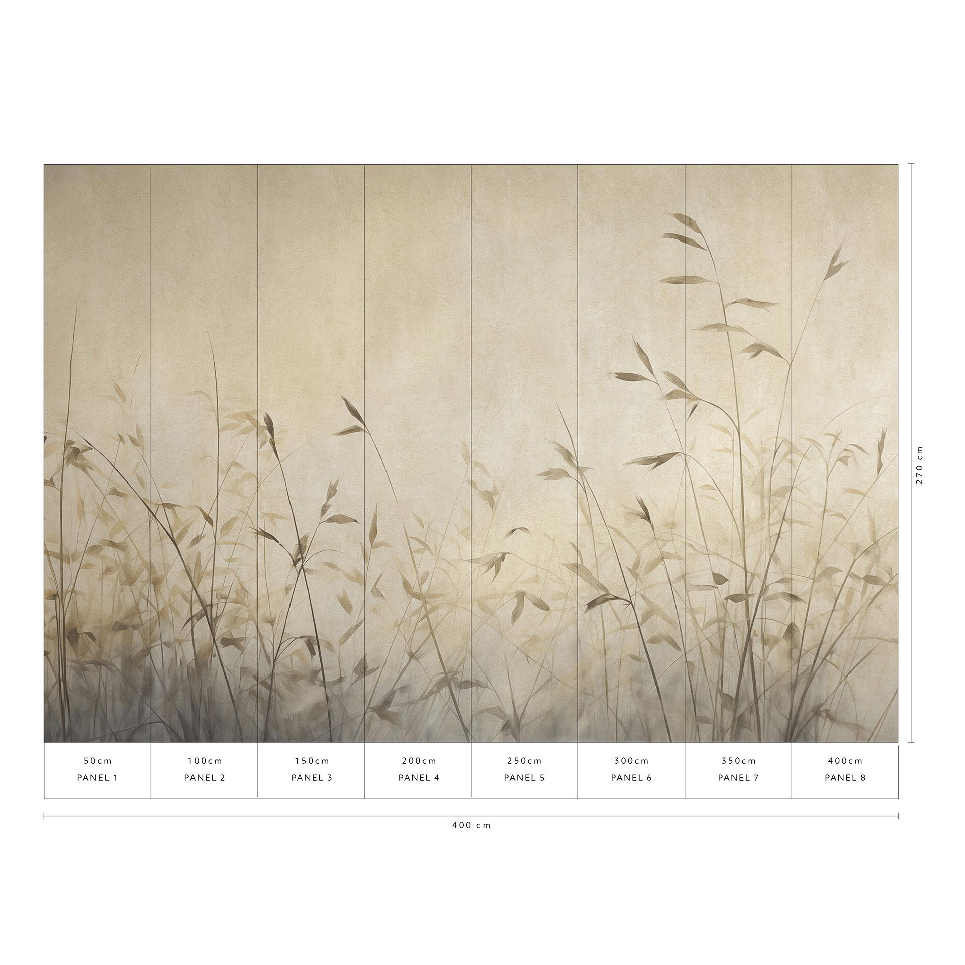 Landschap behang Big Pictures beige 4 x 2.70 m