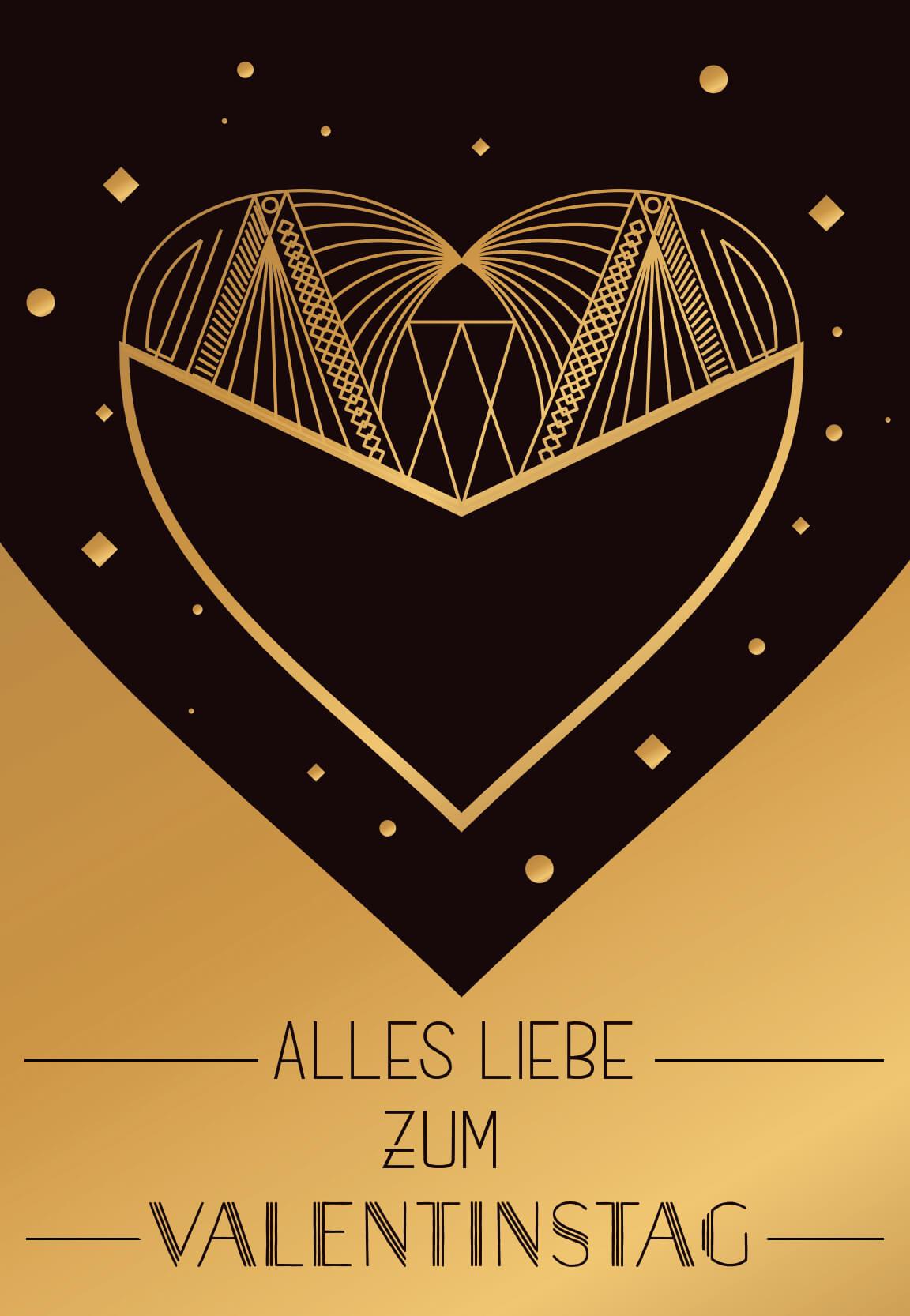 Gutschein Valentinstag - Modernes Herz