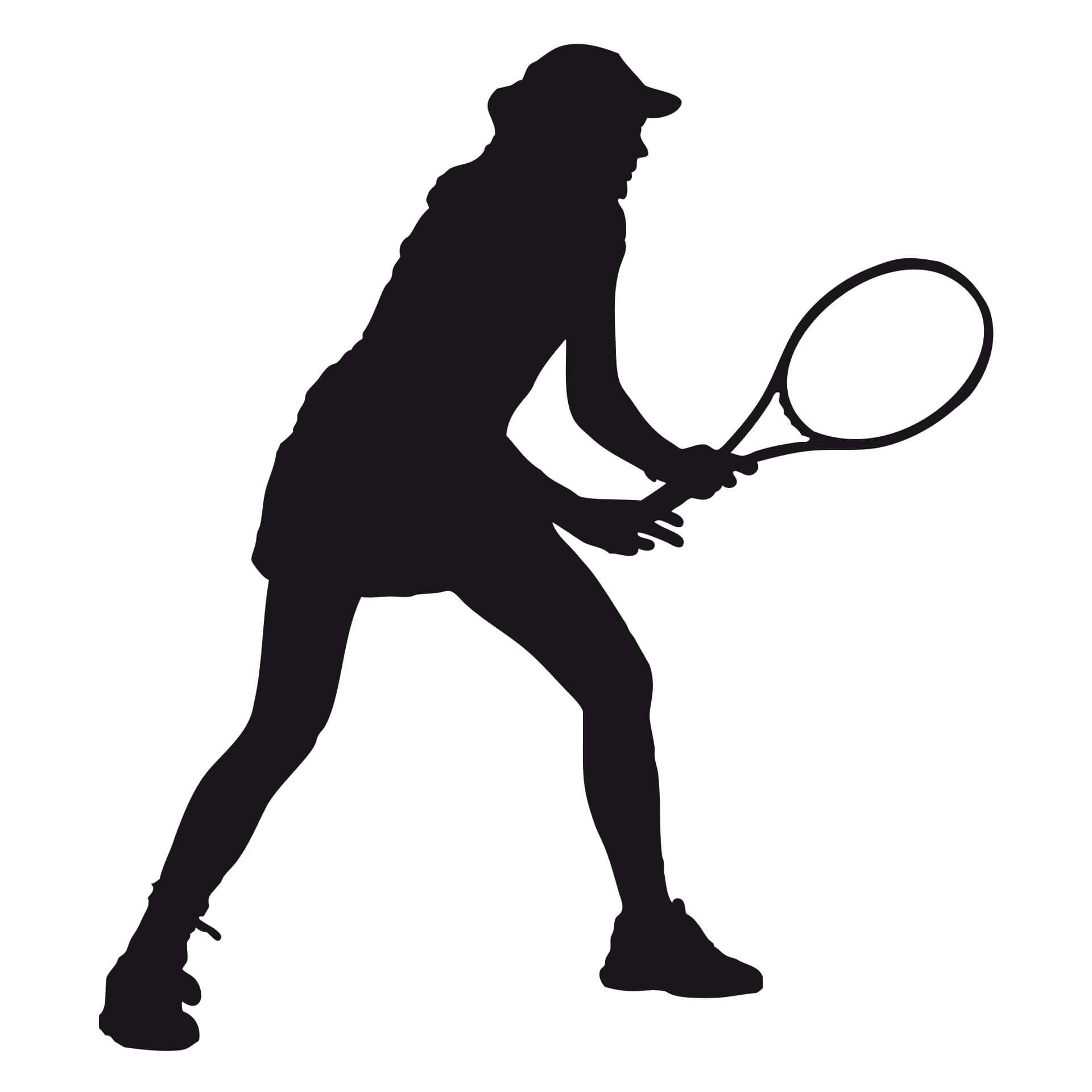 Wandtattoo Tennisspielerin 01