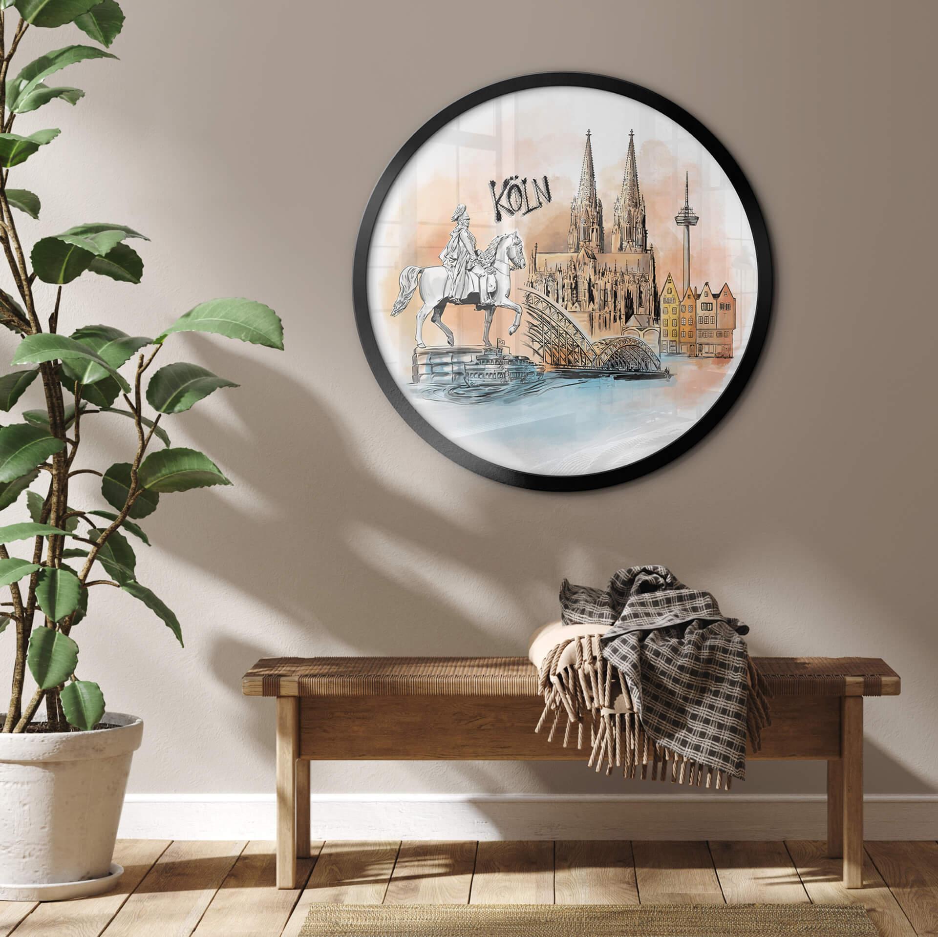 Poster Love your City - Köln - Rund