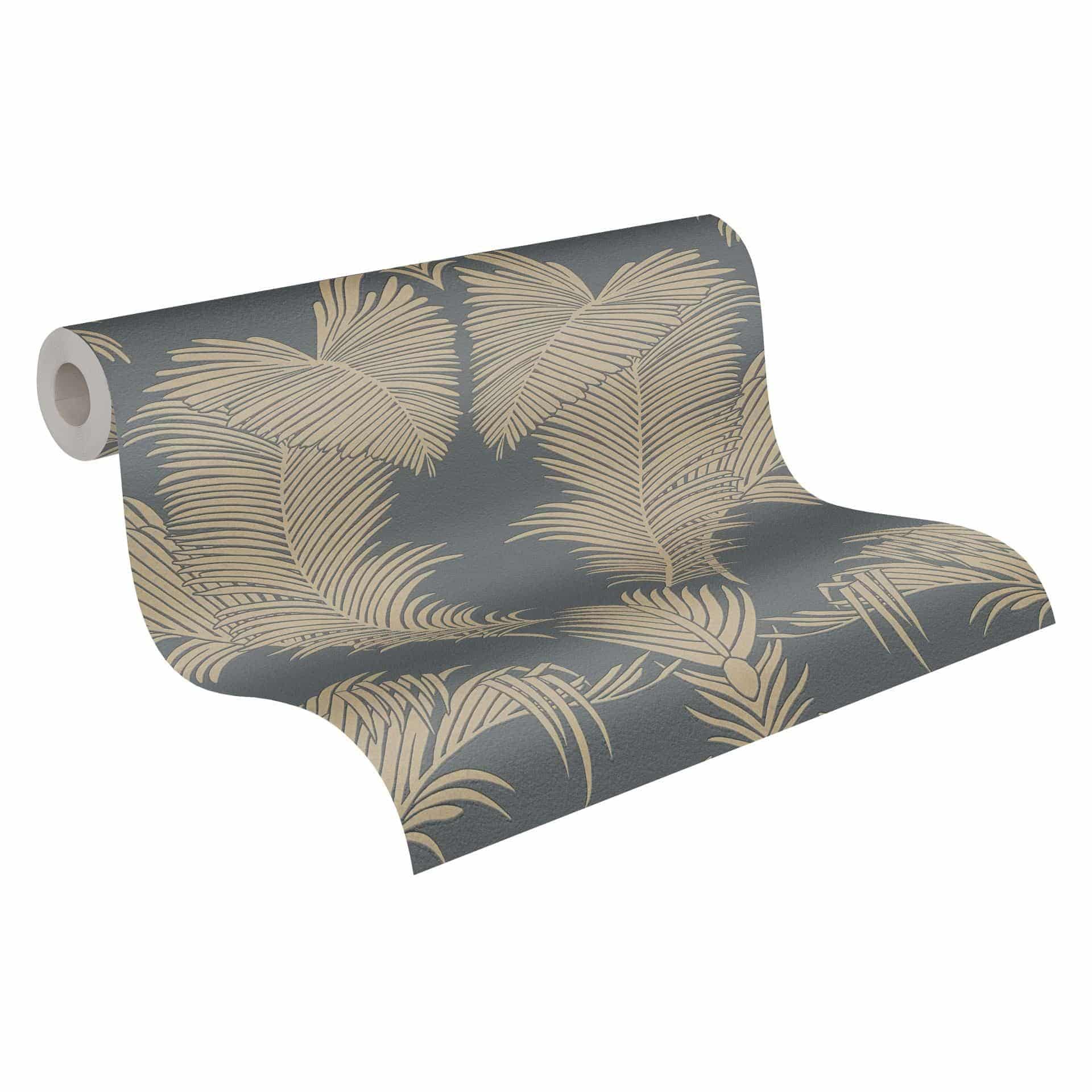A.S. Création Trendwall 2 - Papier peint intissé fleuris, métallisé