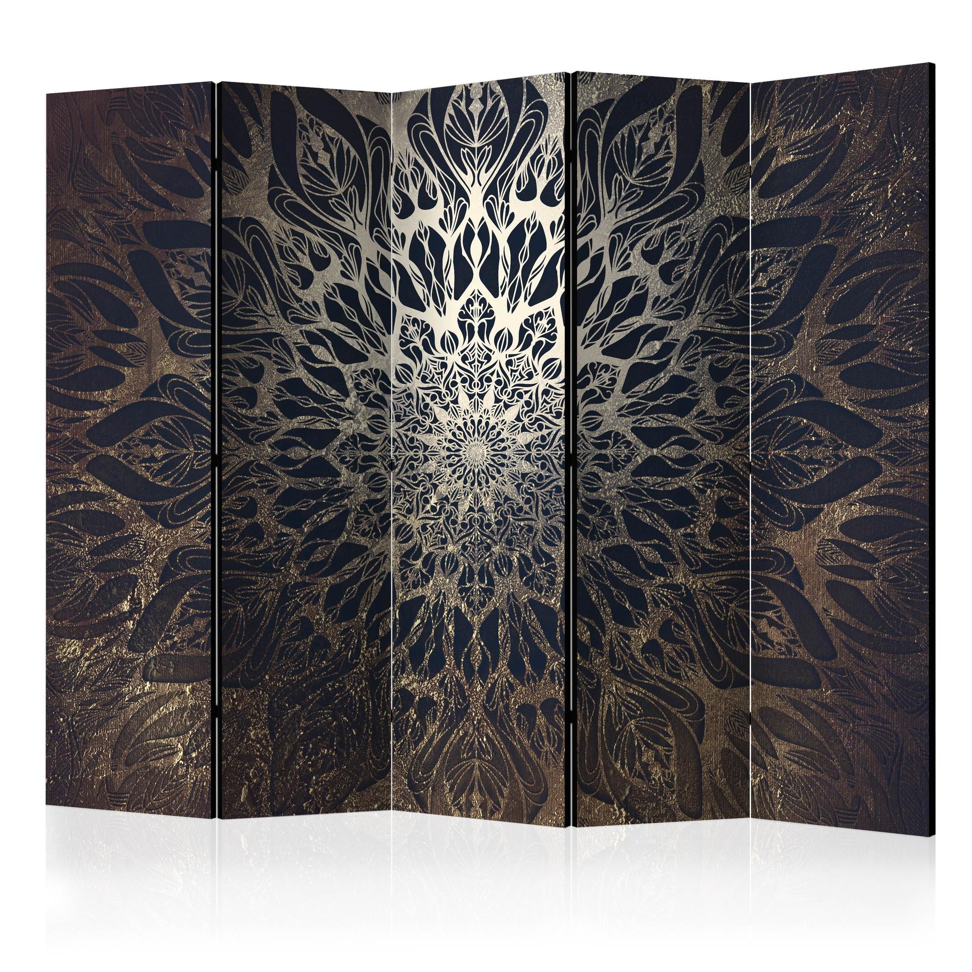 Rumdeler - Edderkoppespind (brun), 5-delt - 225x172 cm