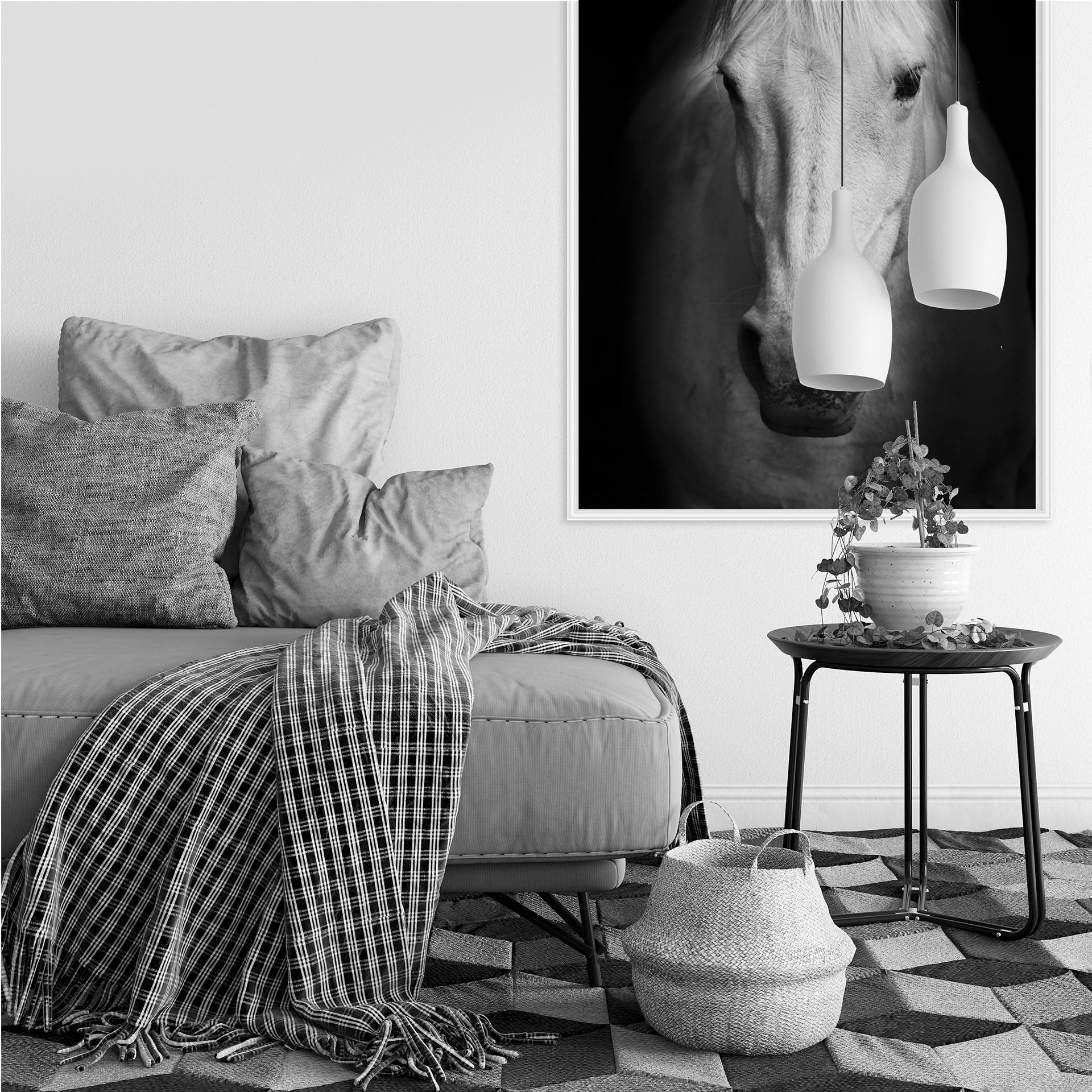 Muurprints Wit Paard