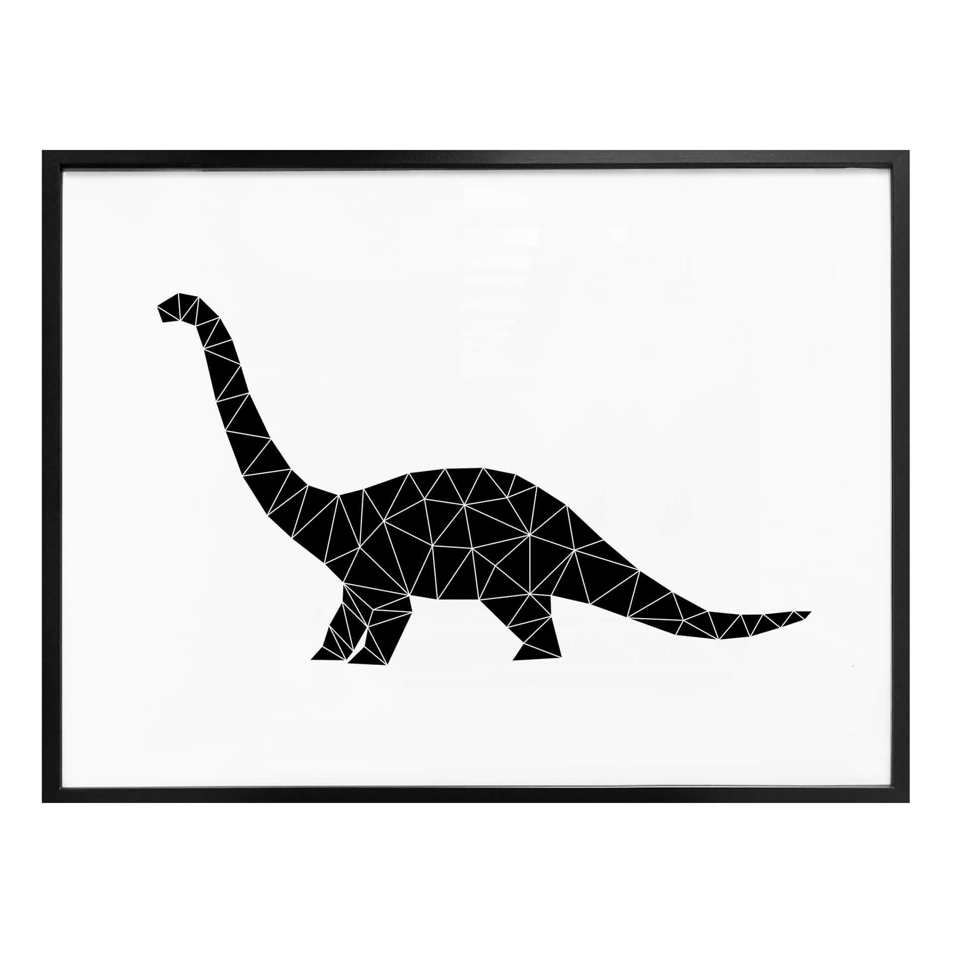 Poster Nouveauprints - Geometrisk dinosaurie Diplodoccus
