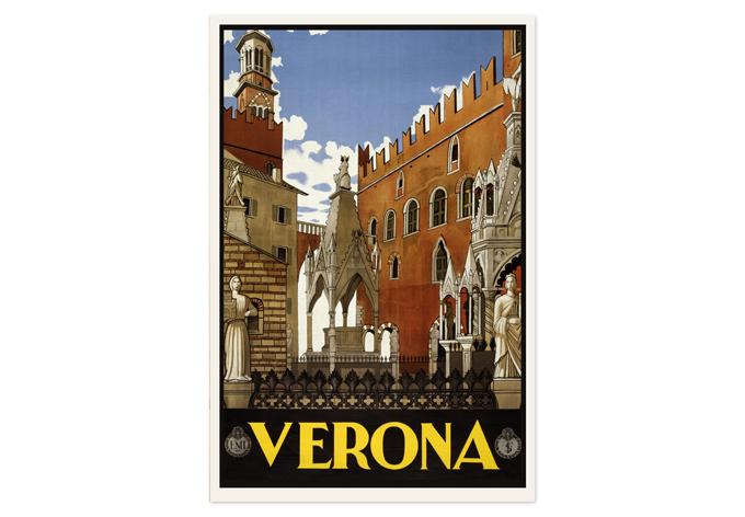 Wallprint Vintage Travel - Verona