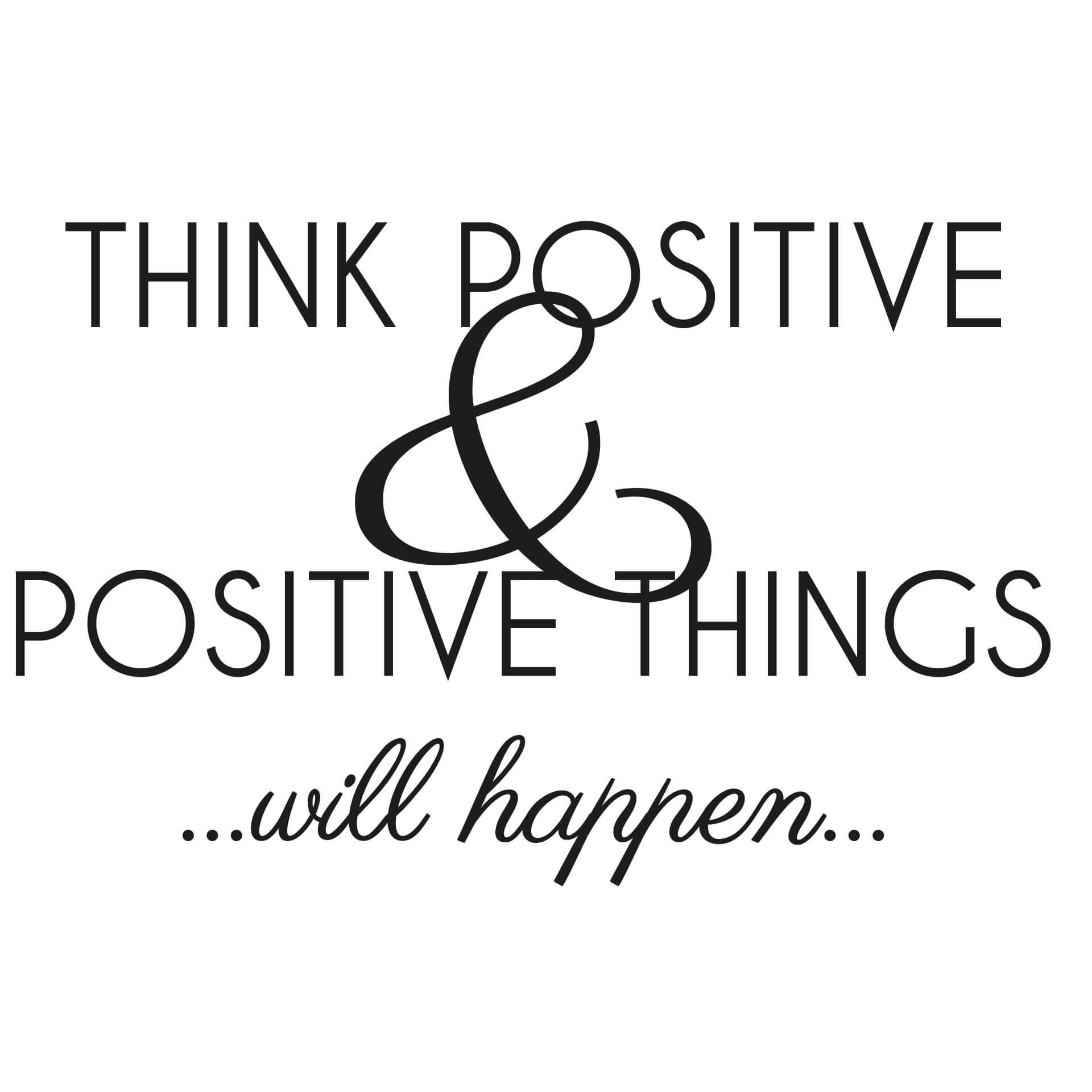 Adesivo murale - think positive...