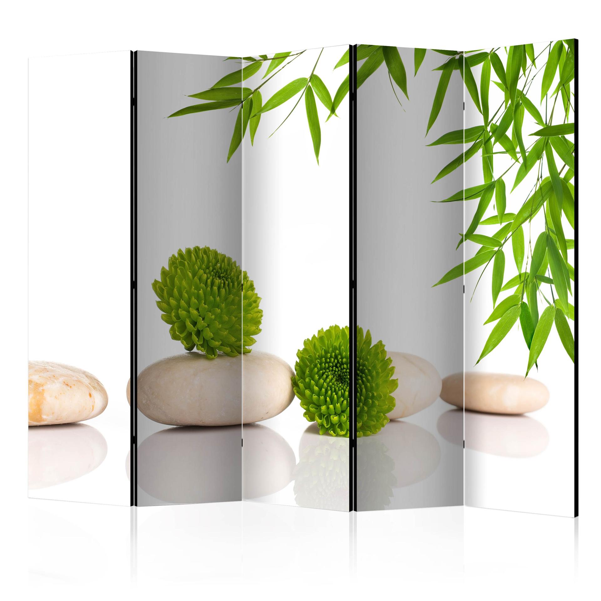 Schermo divisorio - Verde relax, 3 pezzi