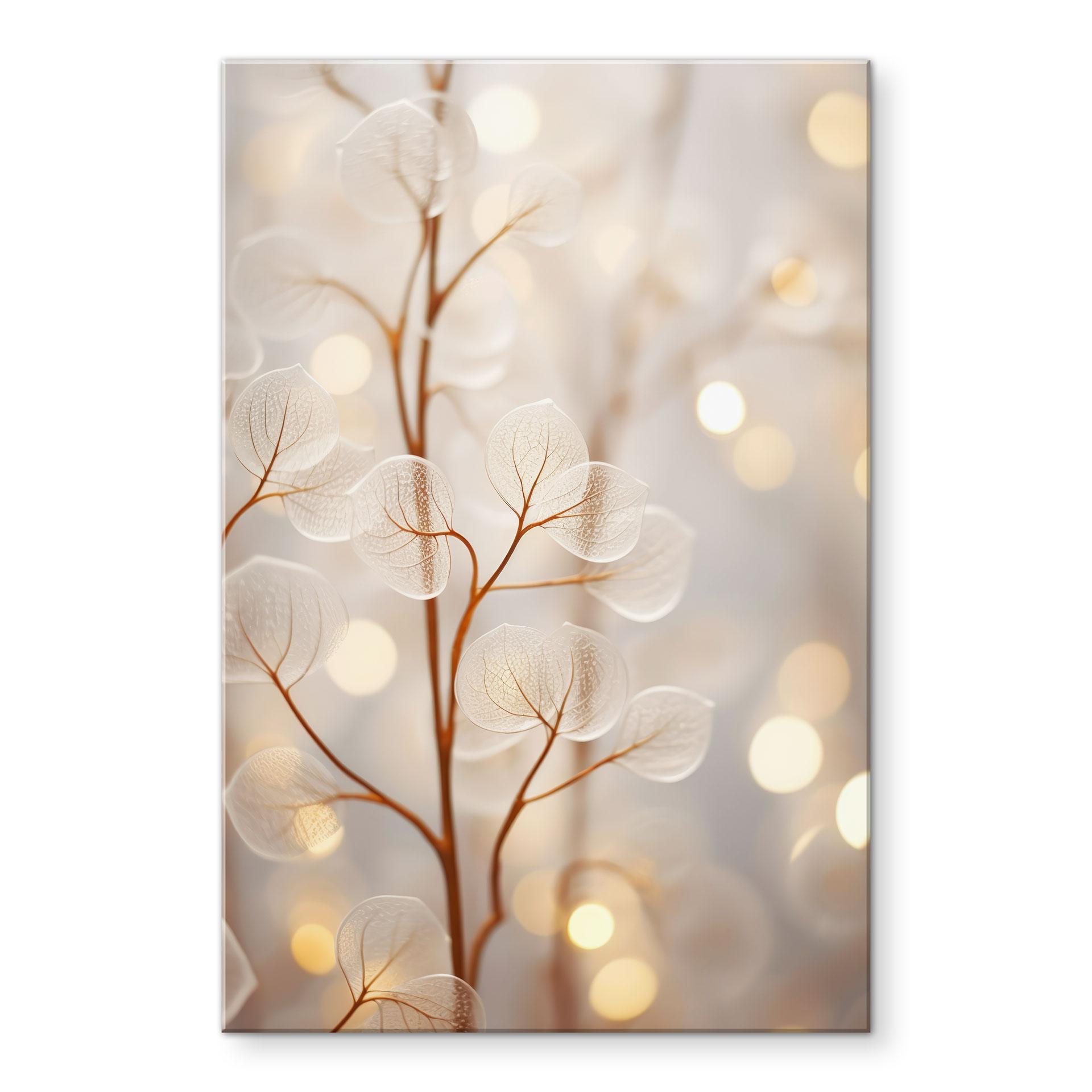 Akrylbillede Filigran blade beige - Treechild