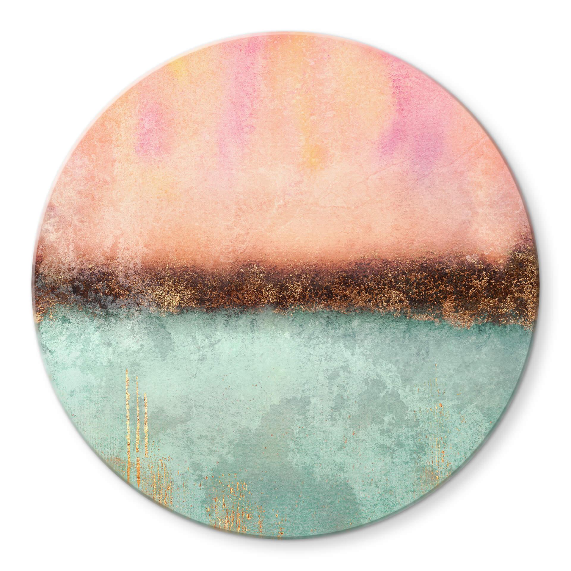Tableau sur verre rond Fredriksson - Couleurs d'été