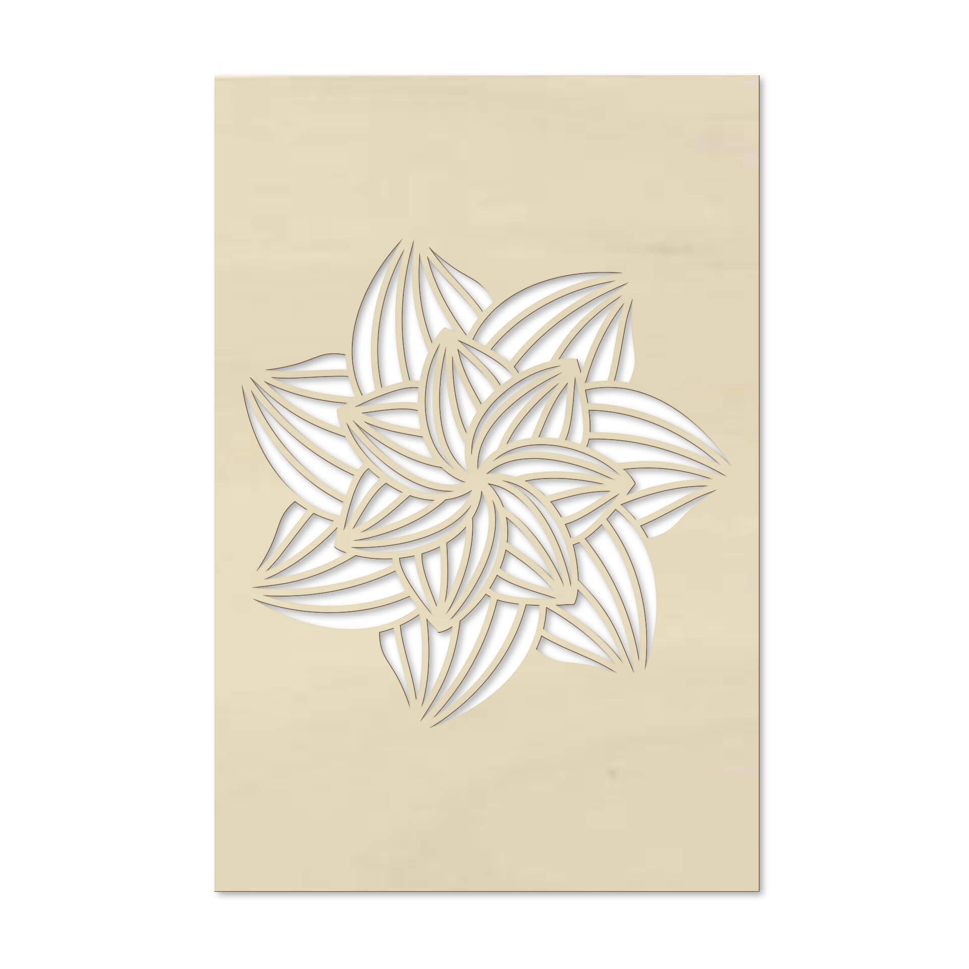 Cuadro decorativo de álamo - Flor de mandala