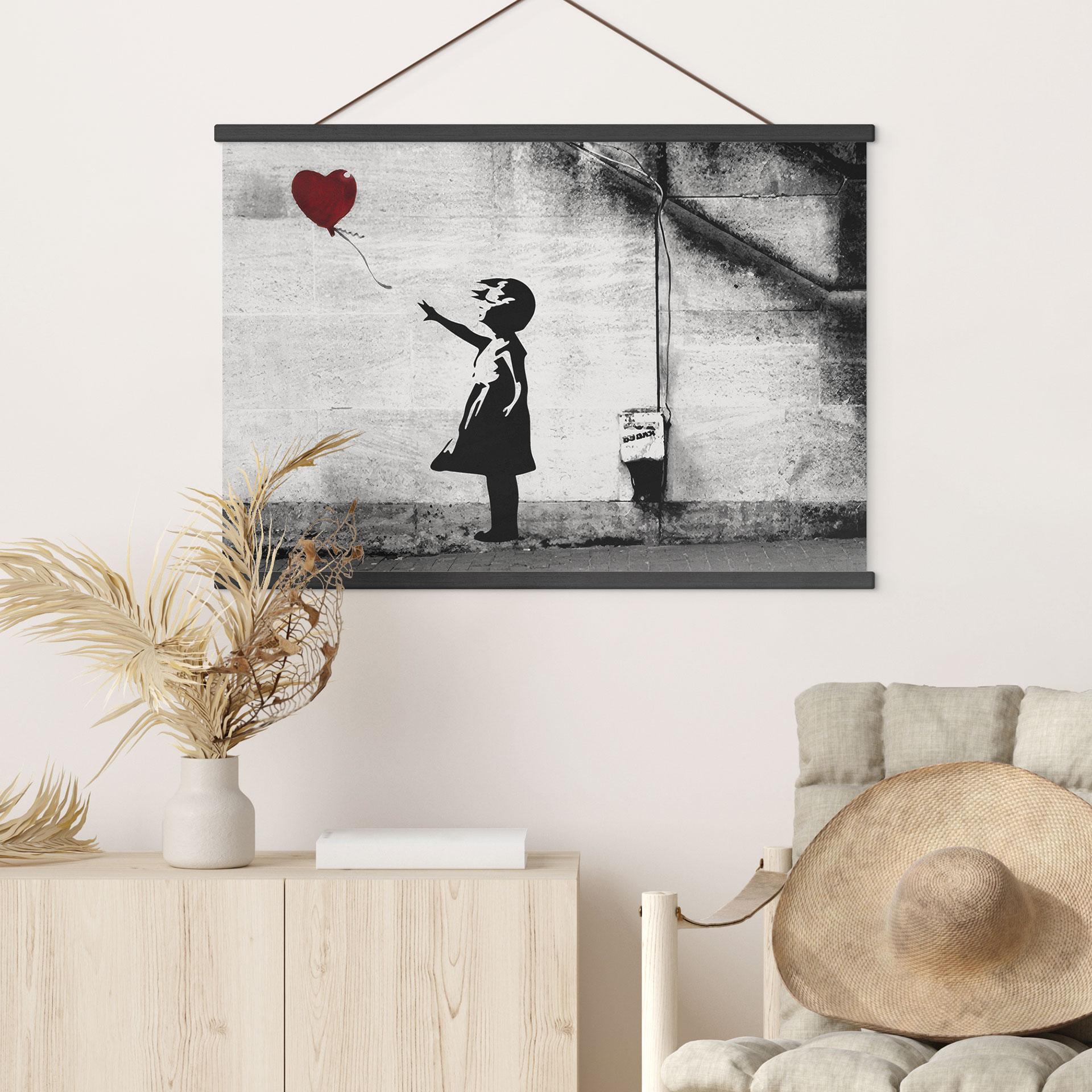 Obraz tkaniny - Dziewczynka z balonem - Banksy