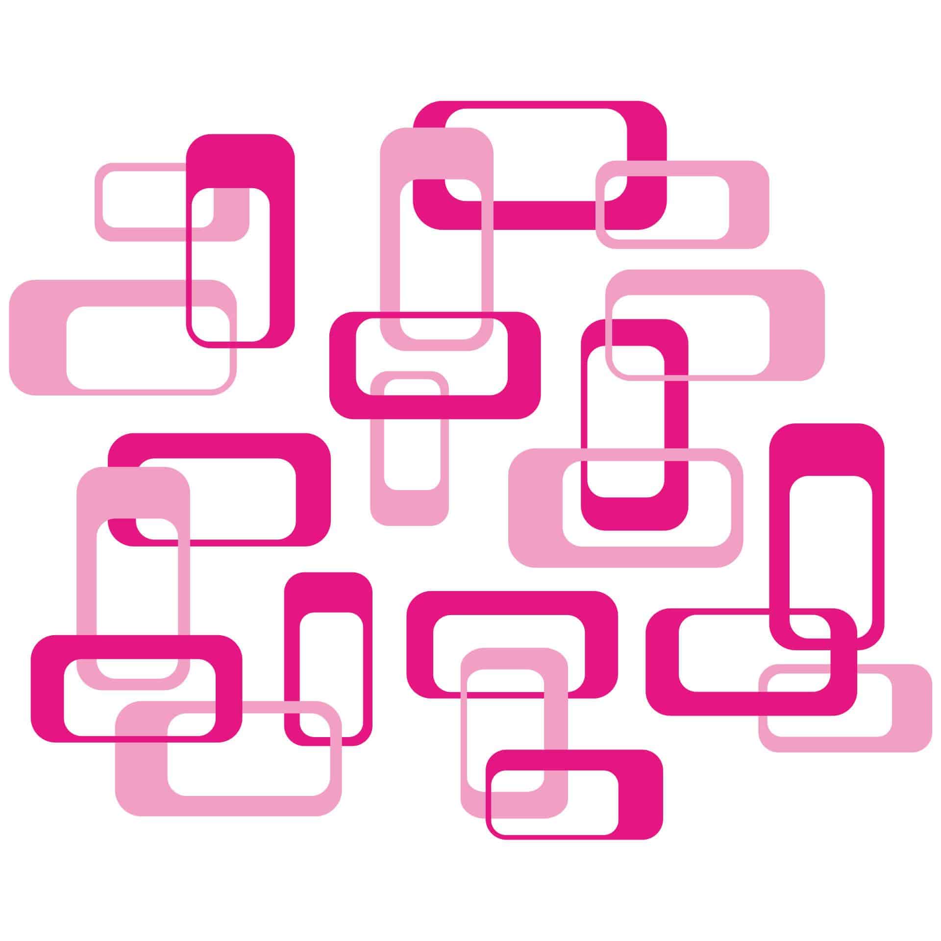 Wallsticker - Retro Kasser Pink