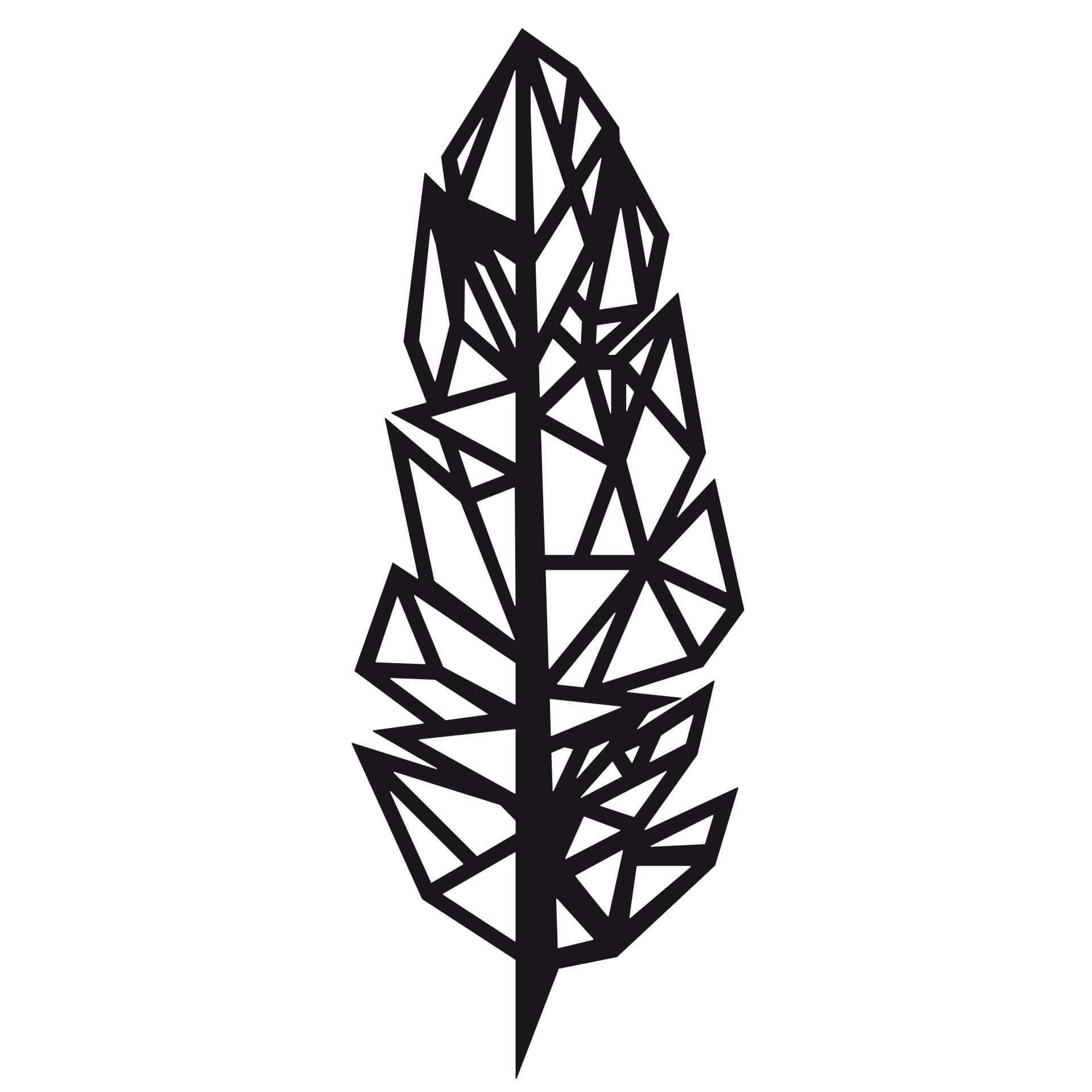 Adesivo origami - Piuma