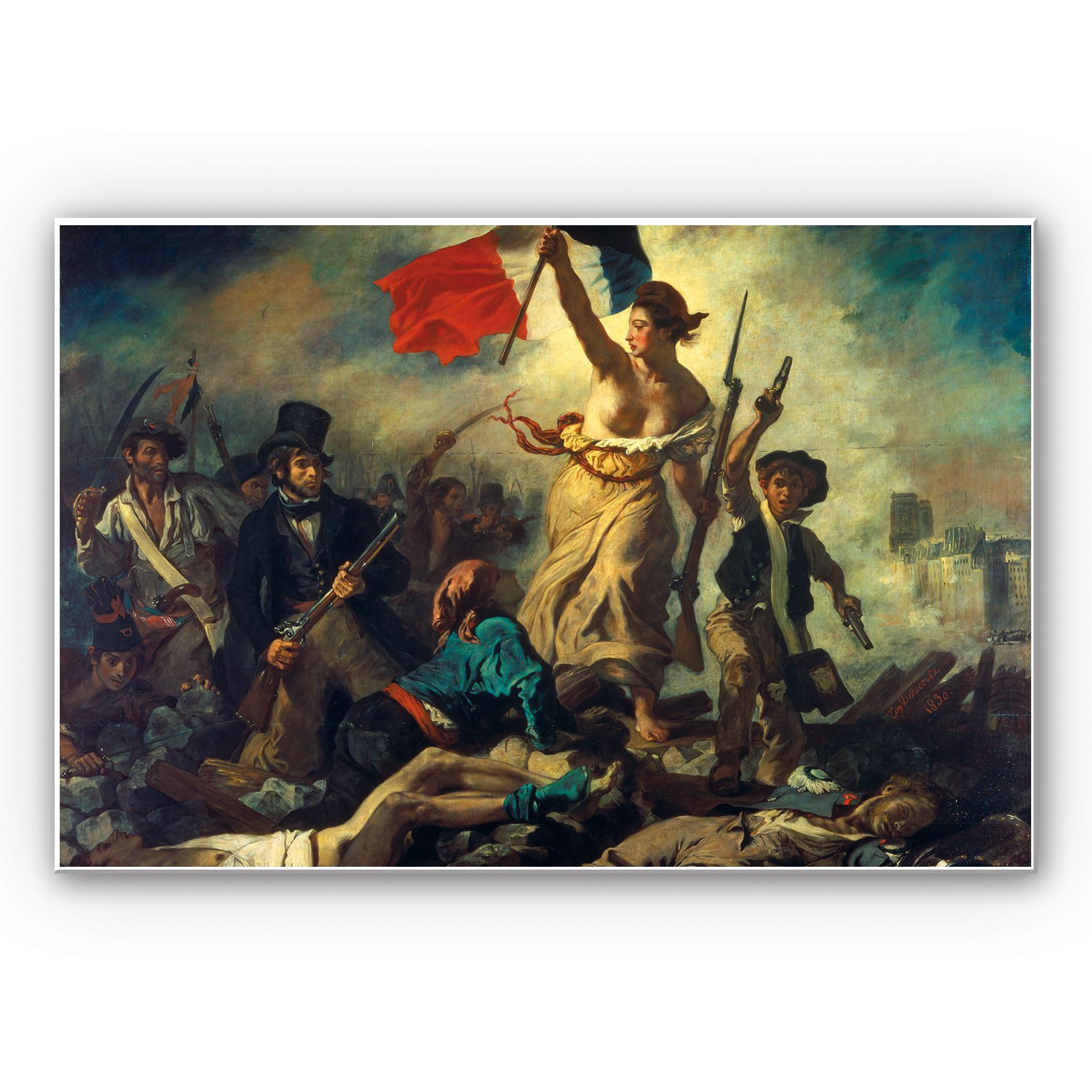 Leichtes Wandbild Delacroix - Die Freiheit führt das Volk | mattes Finish