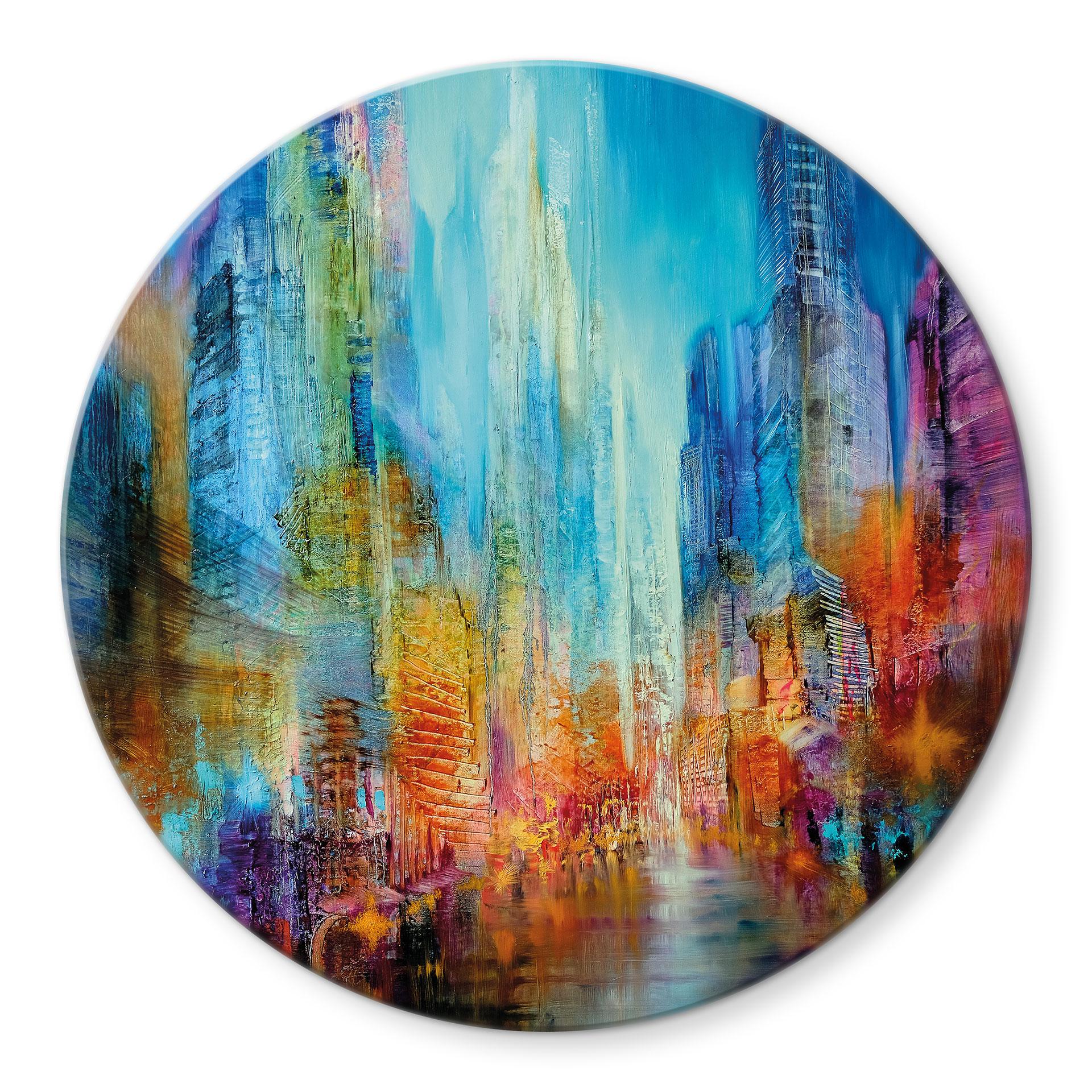Glasbillede - Abstrakt by - Schmucker
