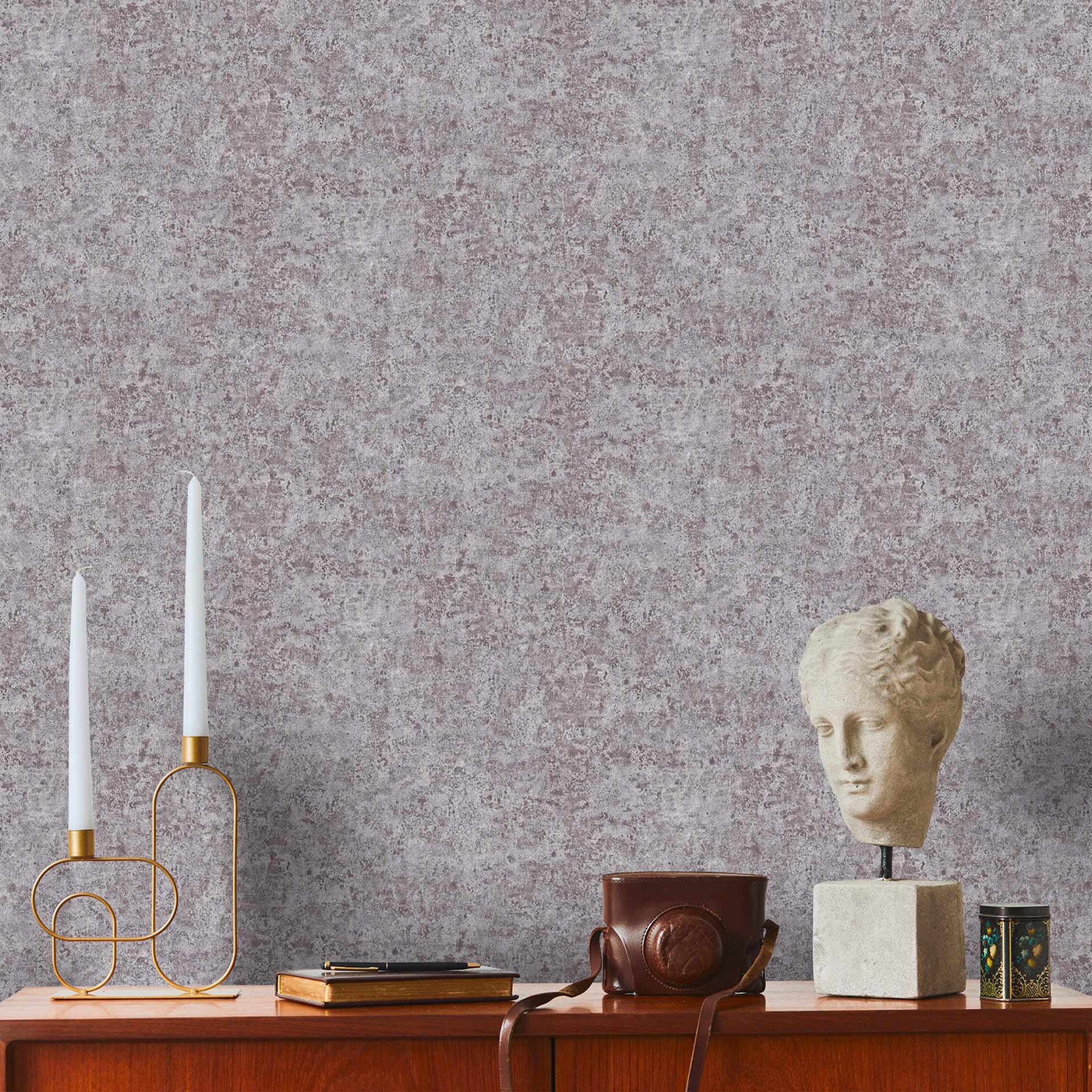 behang zilver used-look vliesbehang plains industrial - vintage behang grijs