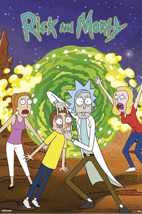 Poster, film poster Rick and Morty - Portal 61x91,5 cm