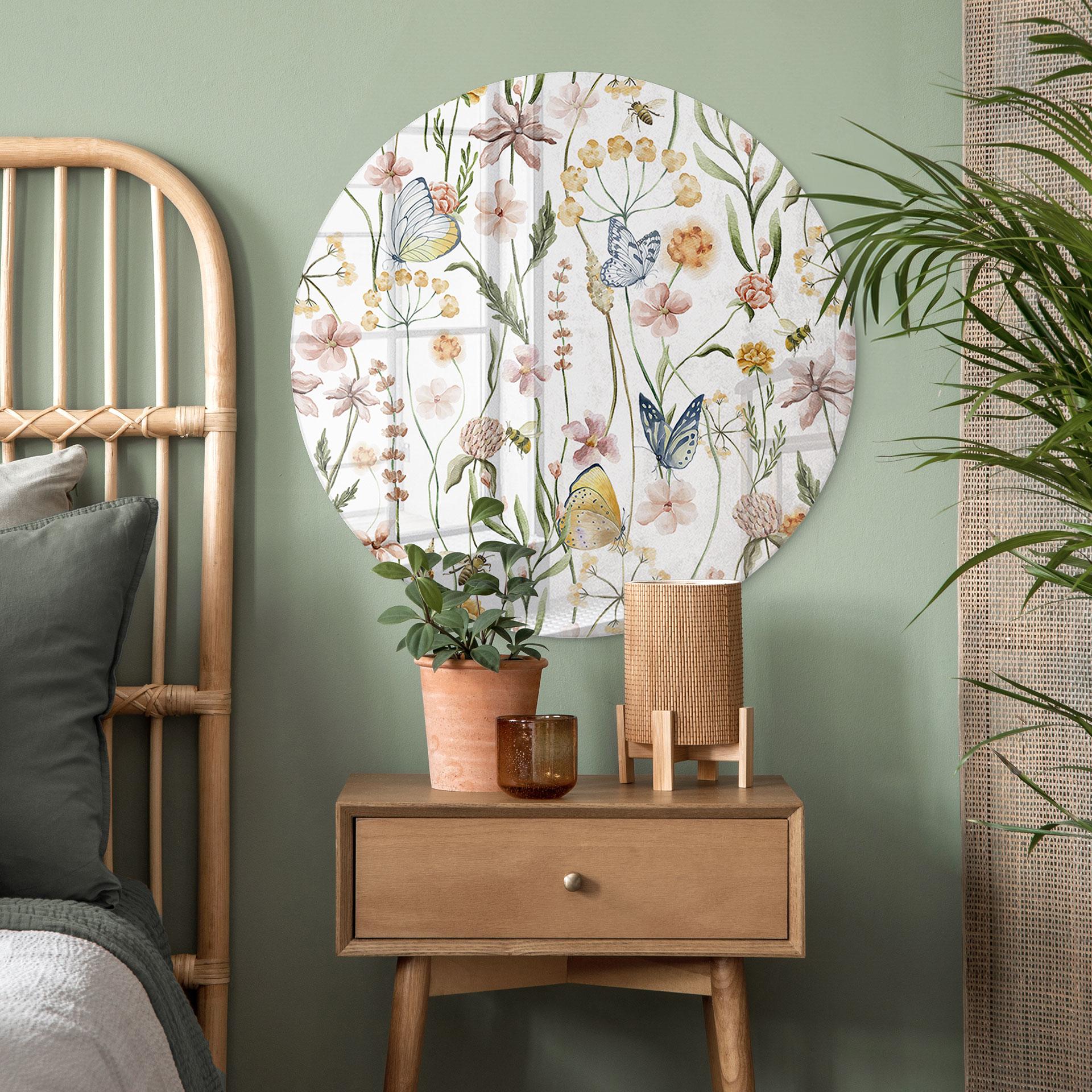 Stampa su vetro Prato di primavera con farfalle - UN Designs
