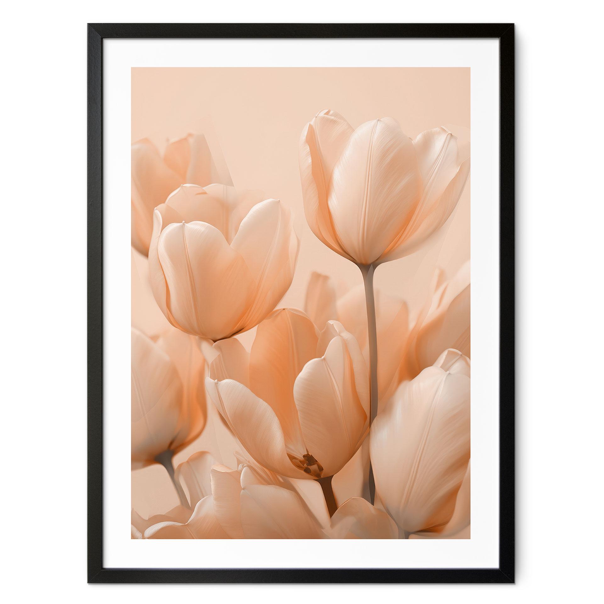 Plakat Ferskenfarvede tulipaner - Treechild