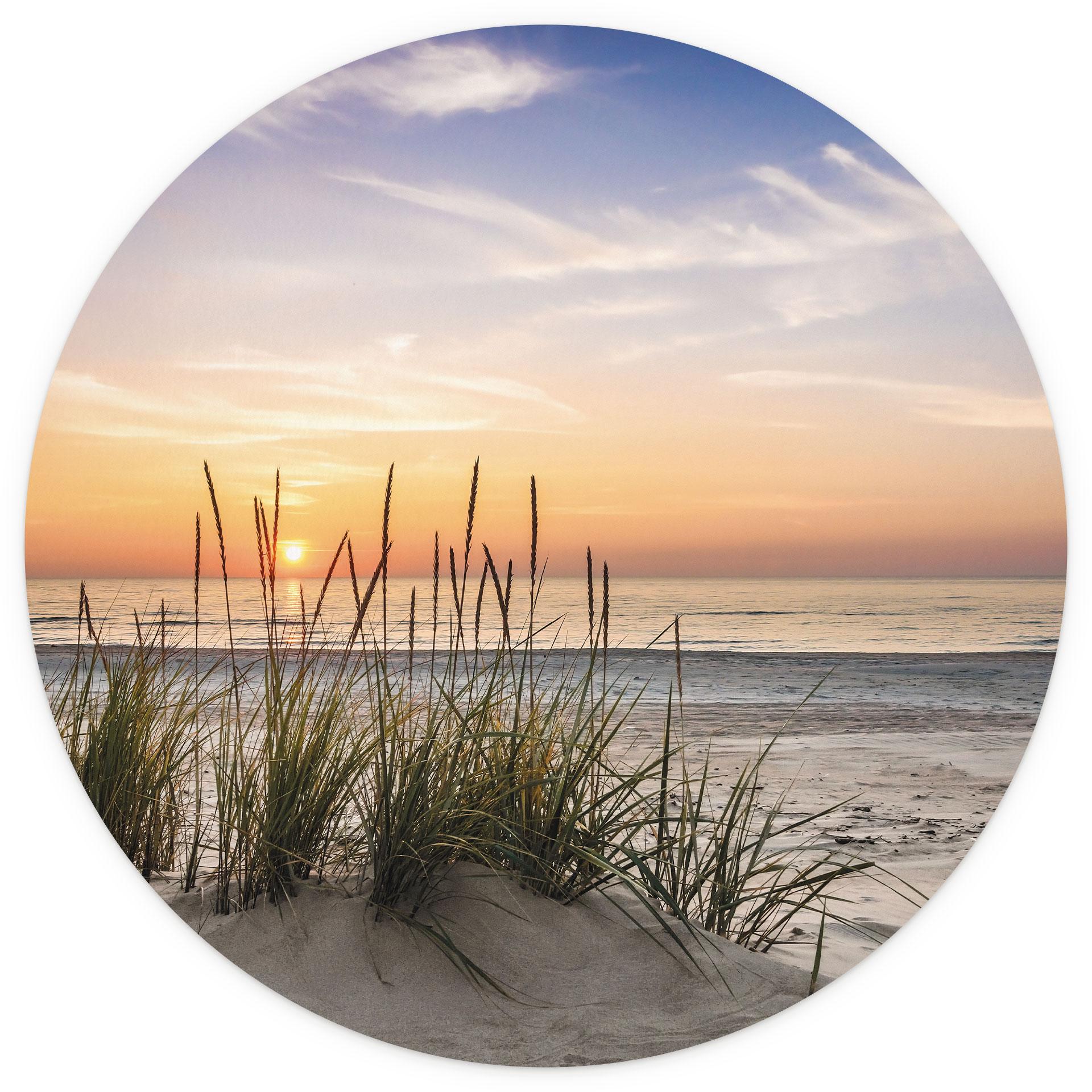 Behangcirkel Duinen bij zonsondergang - vliesbehang/zelfklevend vliesbehang